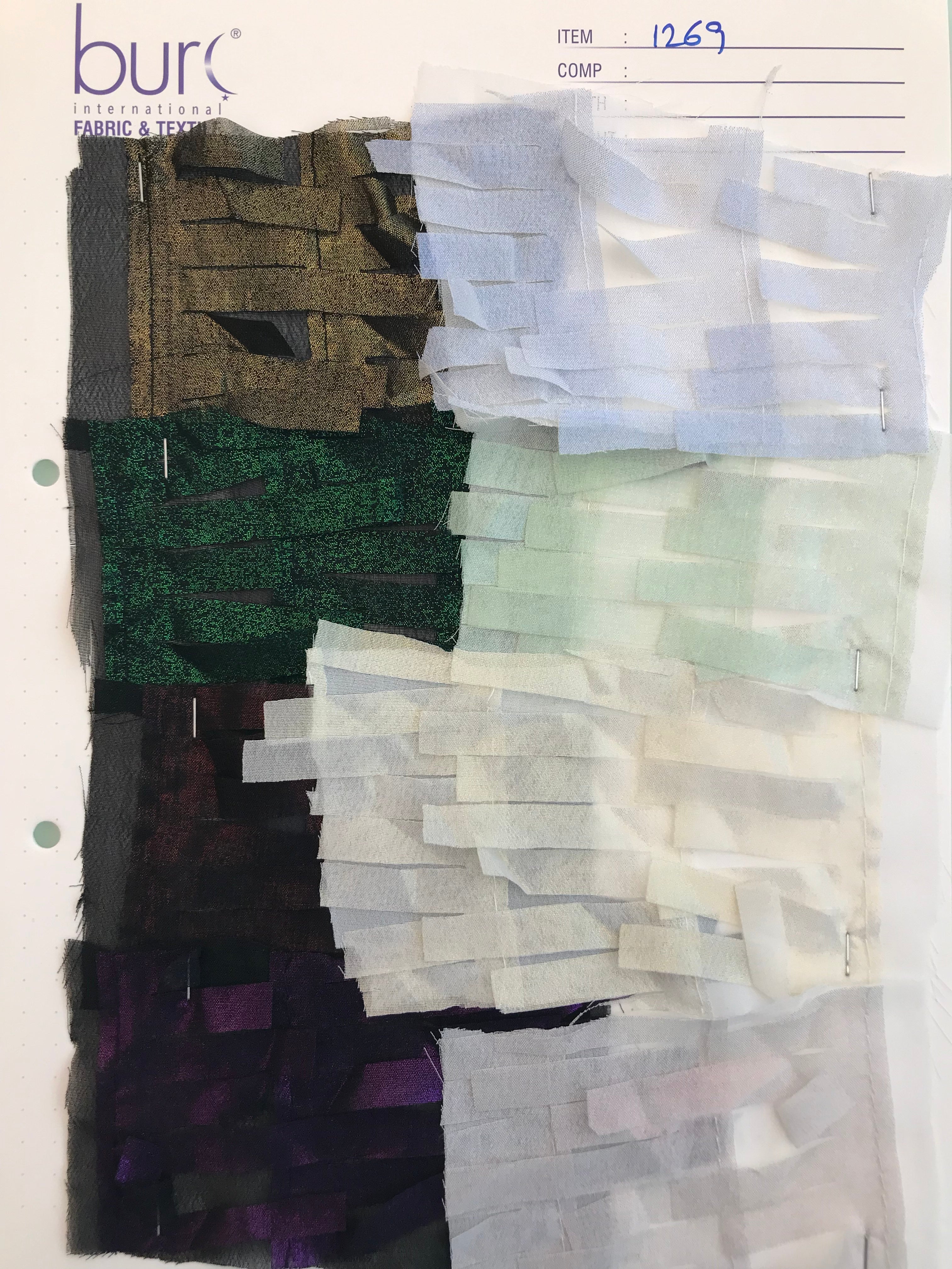 3D Fringed Design Hologram Trim Chiffon Embroidery Fabric