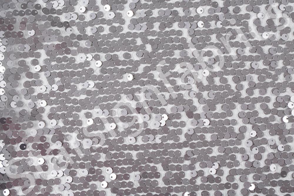 Mink Sparse Sequin Embroidered Tulle Fabric | Burç Fabric