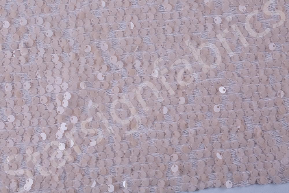 Sparse Sequin Embroidered Tulle Fabric | Burç Fabric