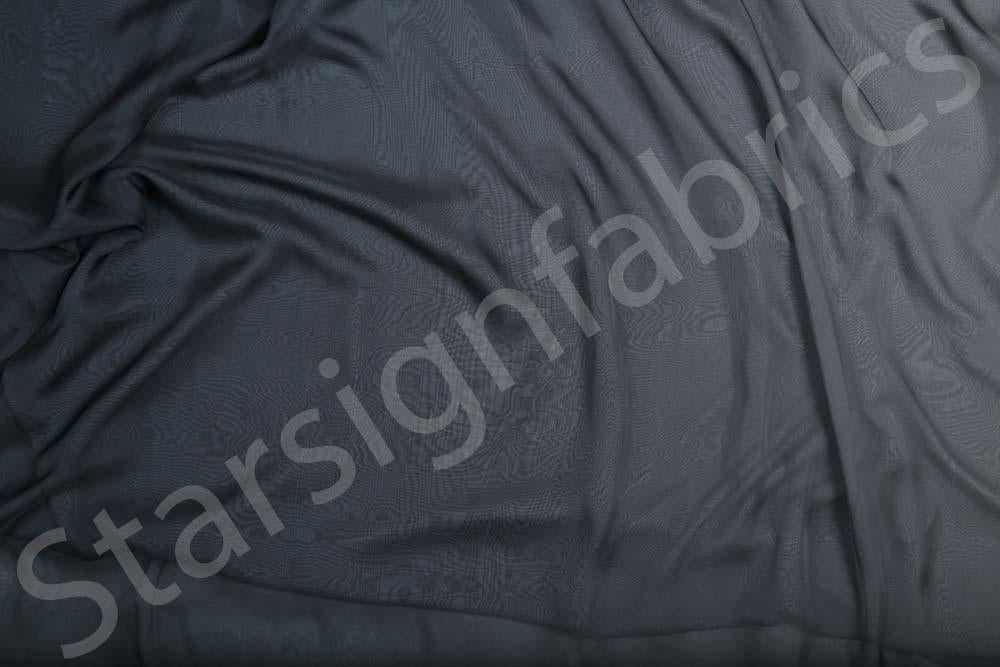Anthracite Silky Ombre Chiffon Fabric | Burç Fabric