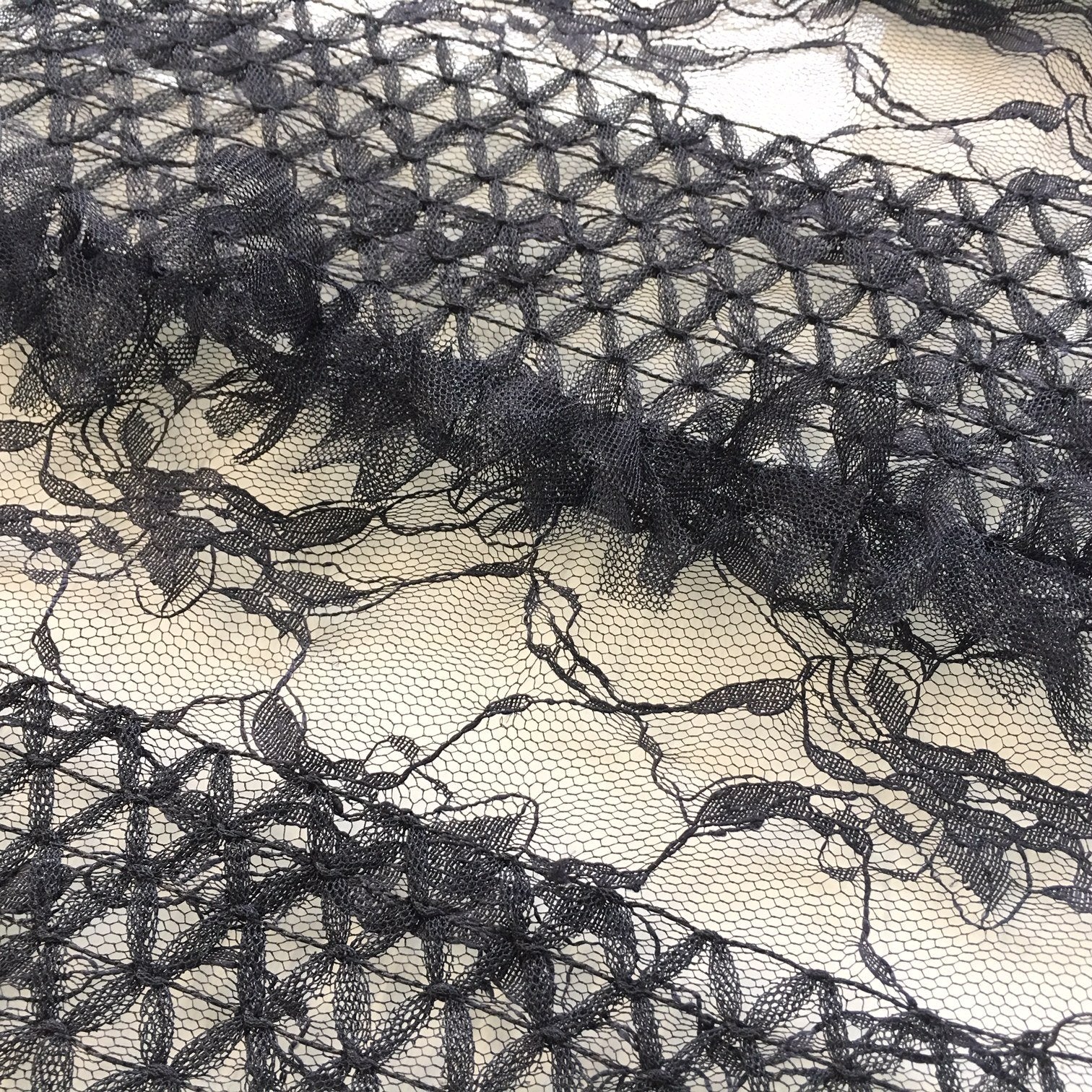 Argyle Patterned Corded Fringe Design Embroidered Lace Fabric | Burç Fabric
