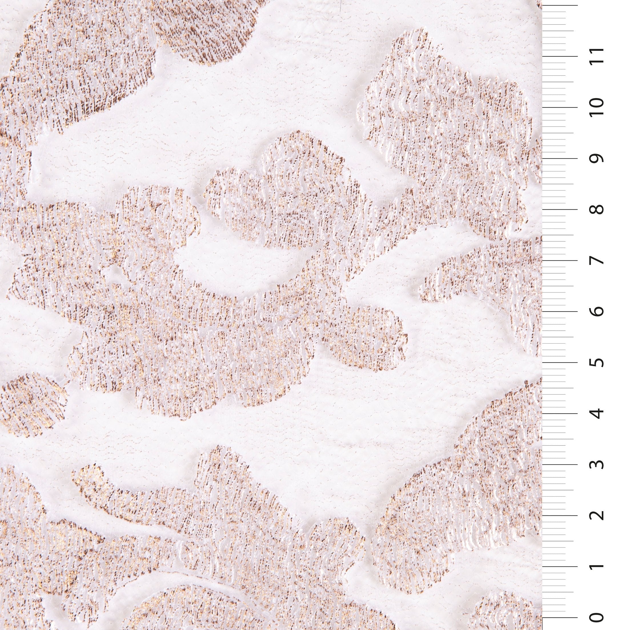 Foil Print Floral Design Thread Embroidered Lace Fabric