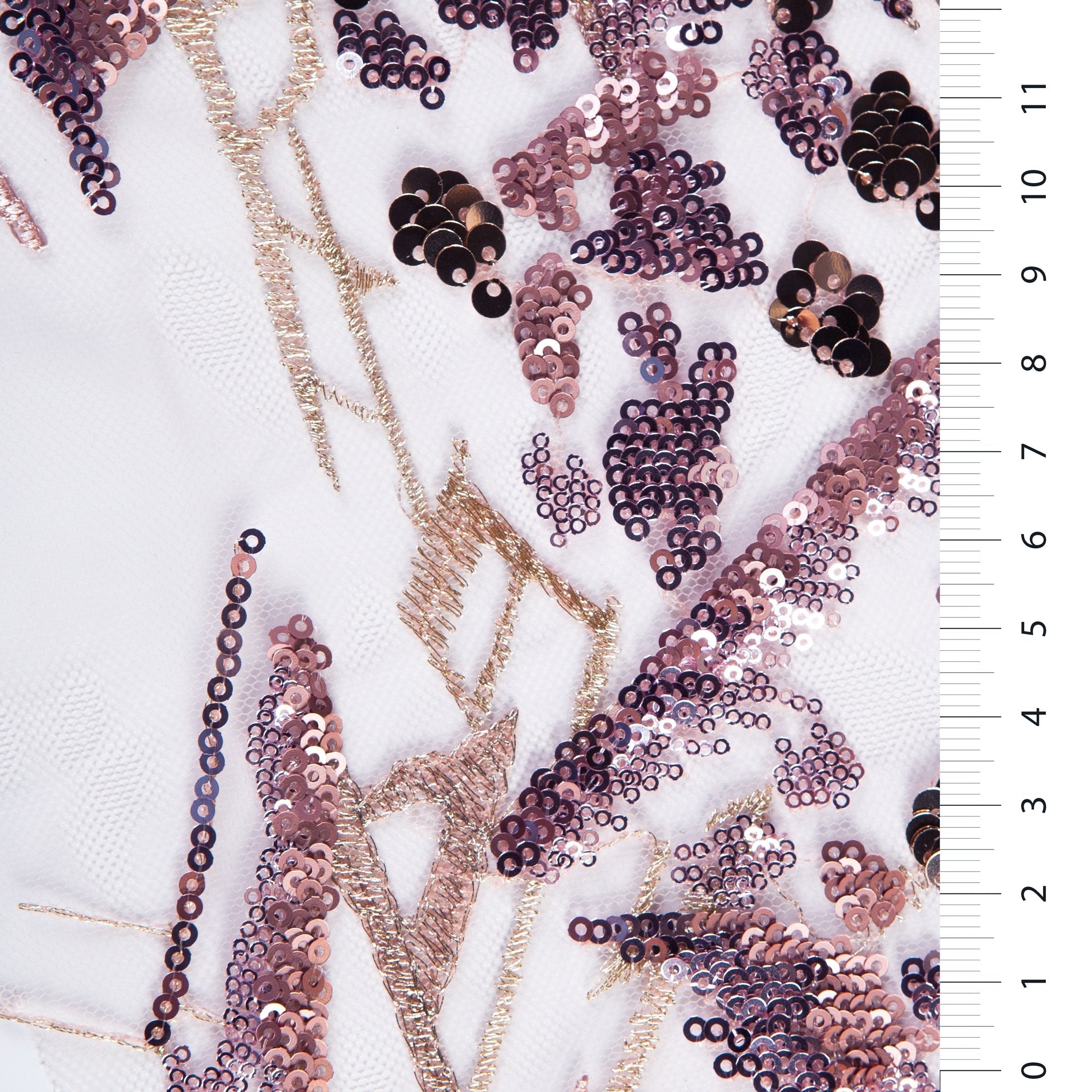 Floral Design Colorful Sequin Embroidery Tulle Fabric