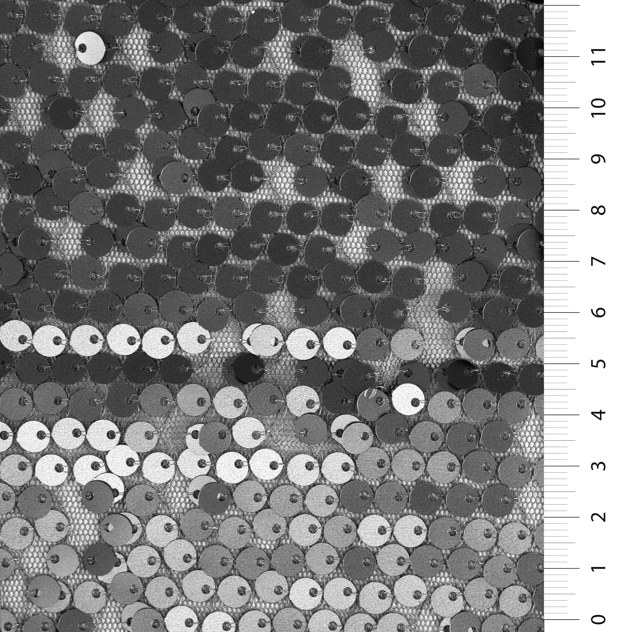Anthracite Sparse Sequin Embroidered Tulle Fabric | Burç Fabric