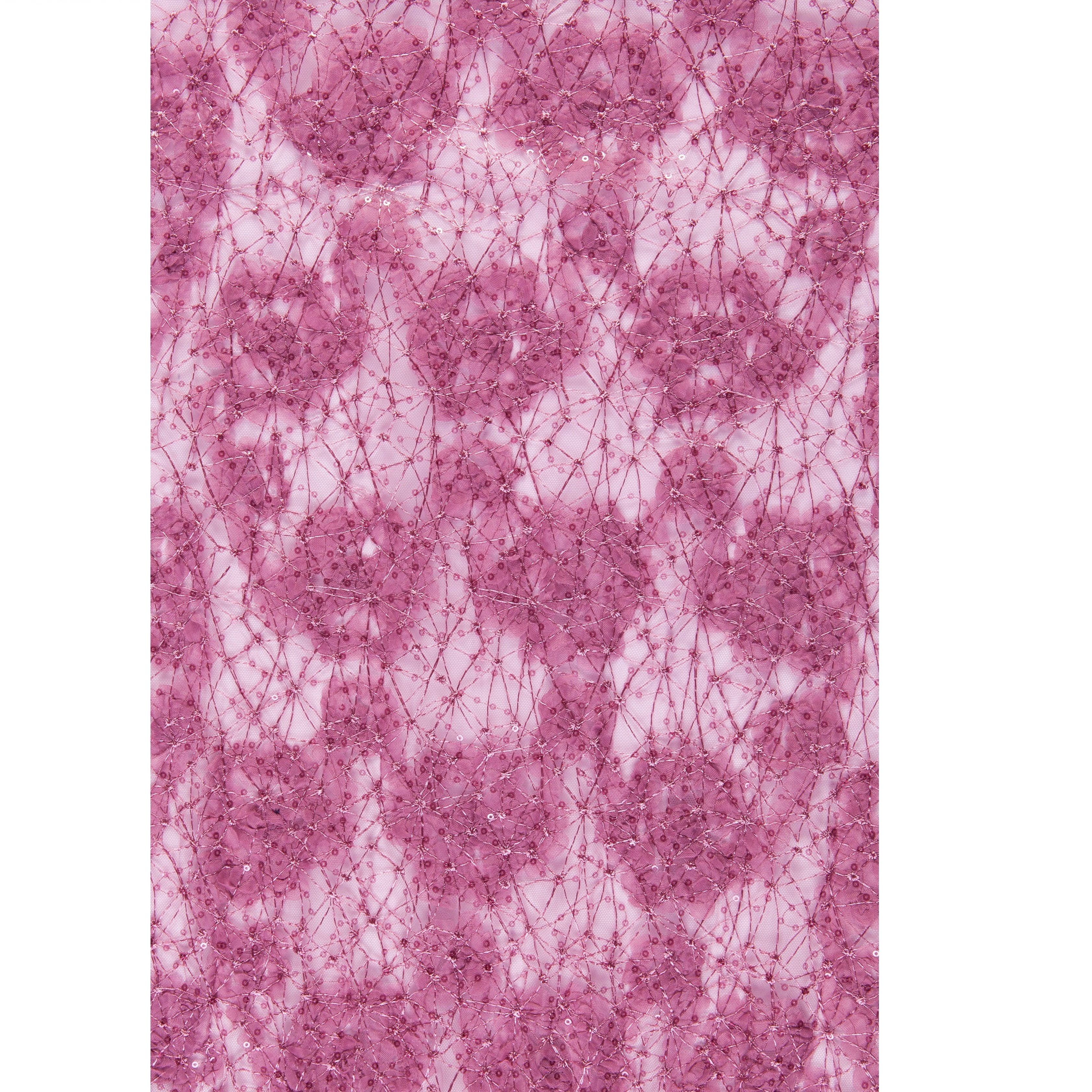 Spider Web Design Sequin Embroidered Fabric