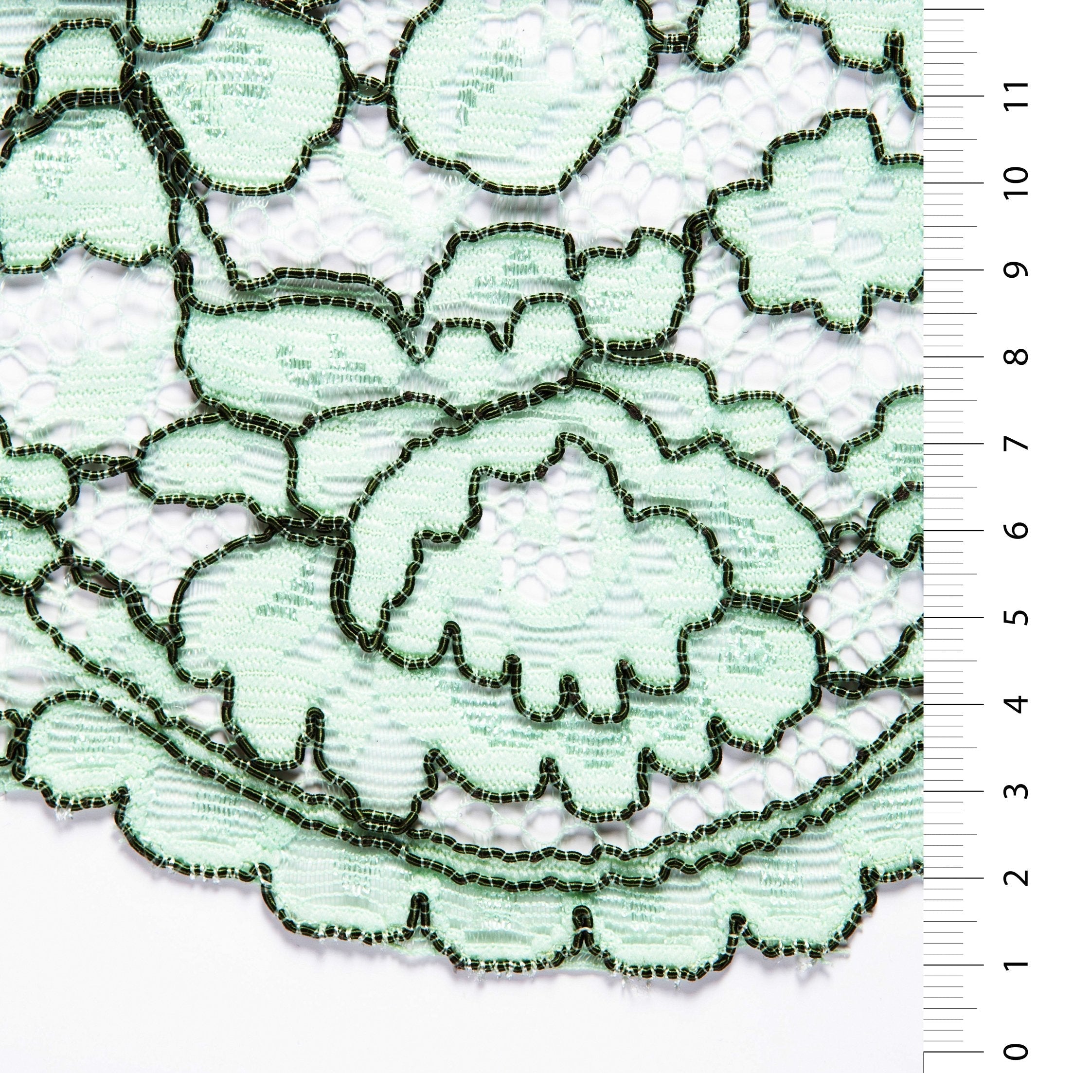 Avignon Style Corded Lace Thread Embroidery Fabric