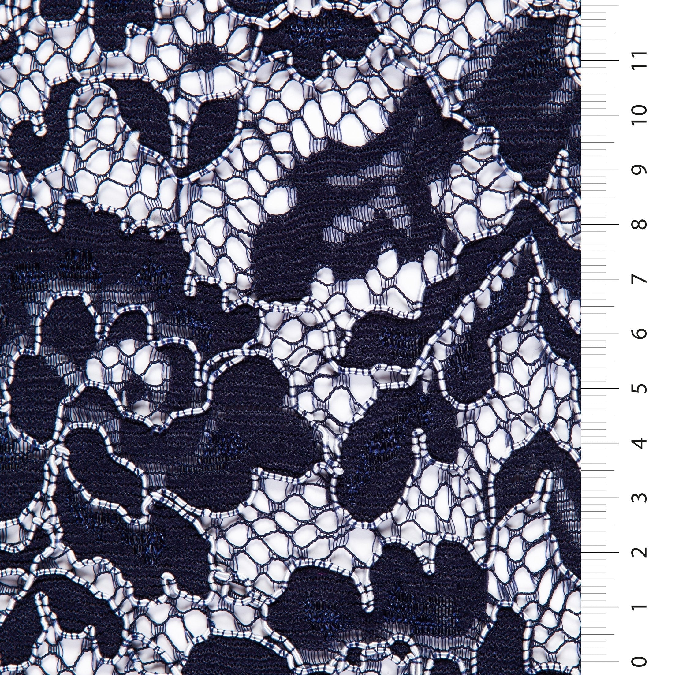 Avignon Style Corded Lace Thread Embroidery Fabric