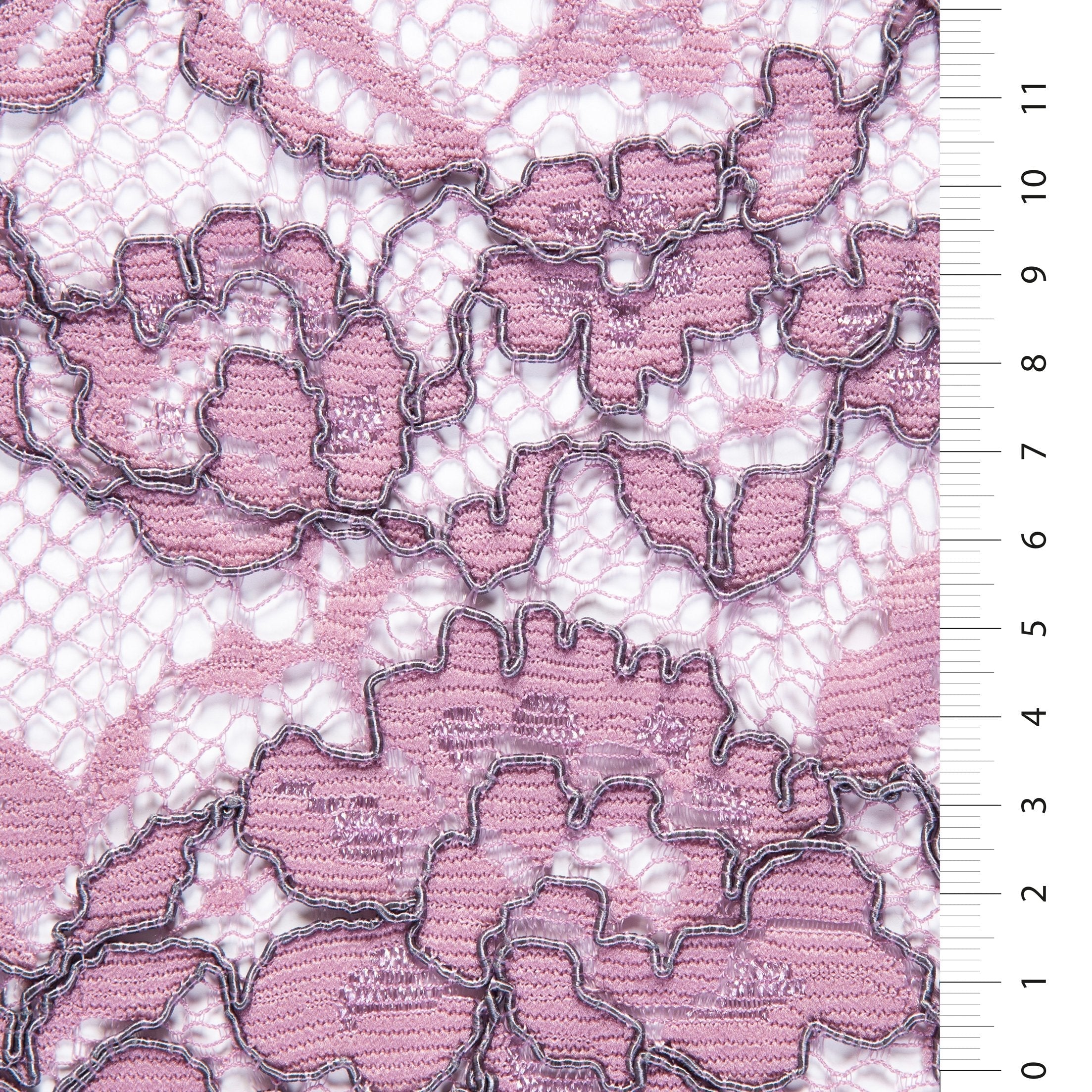 Avignon Style Corded Lace Thread Embroidery Fabric