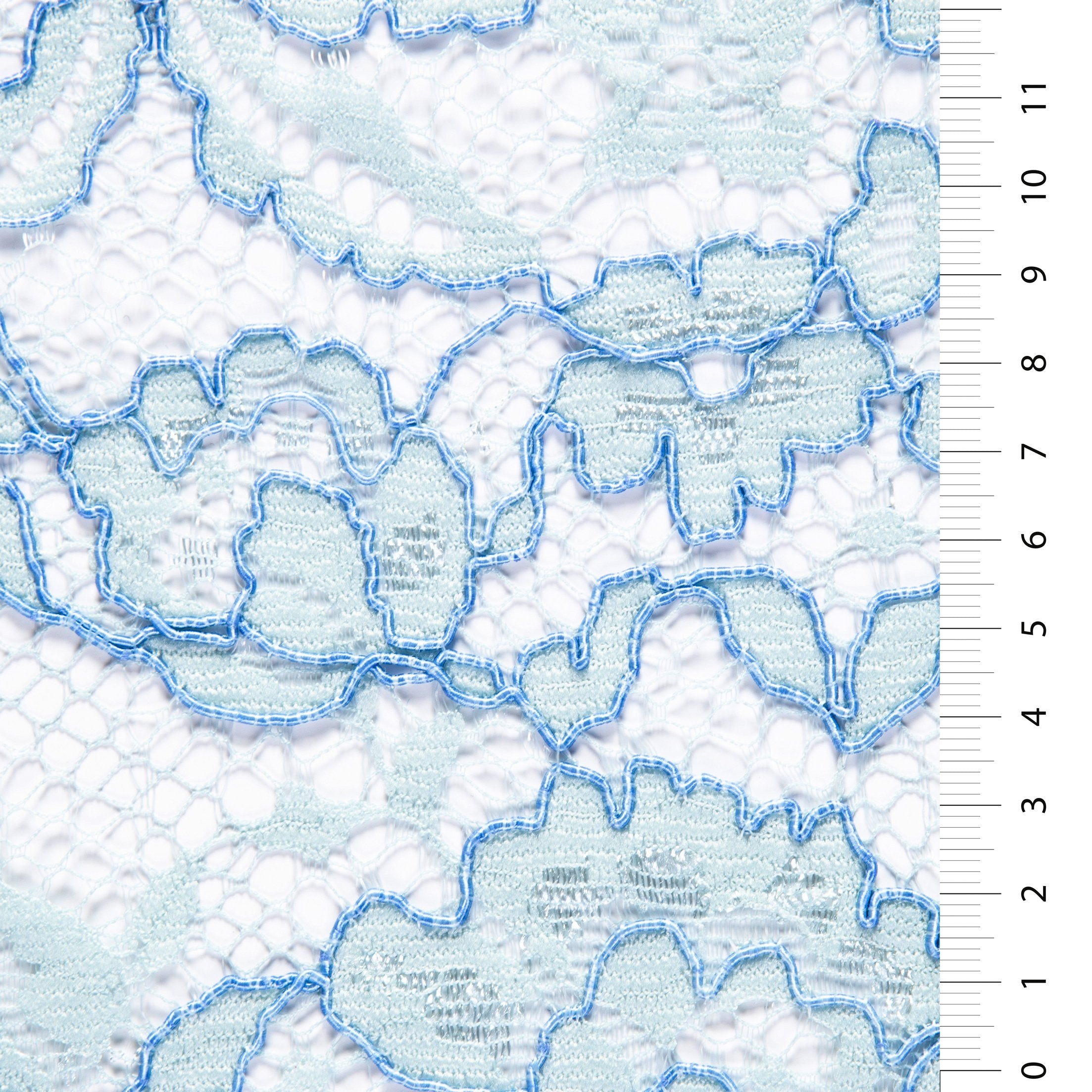 Avignon Style Corded Lace Thread Embroidery Fabric