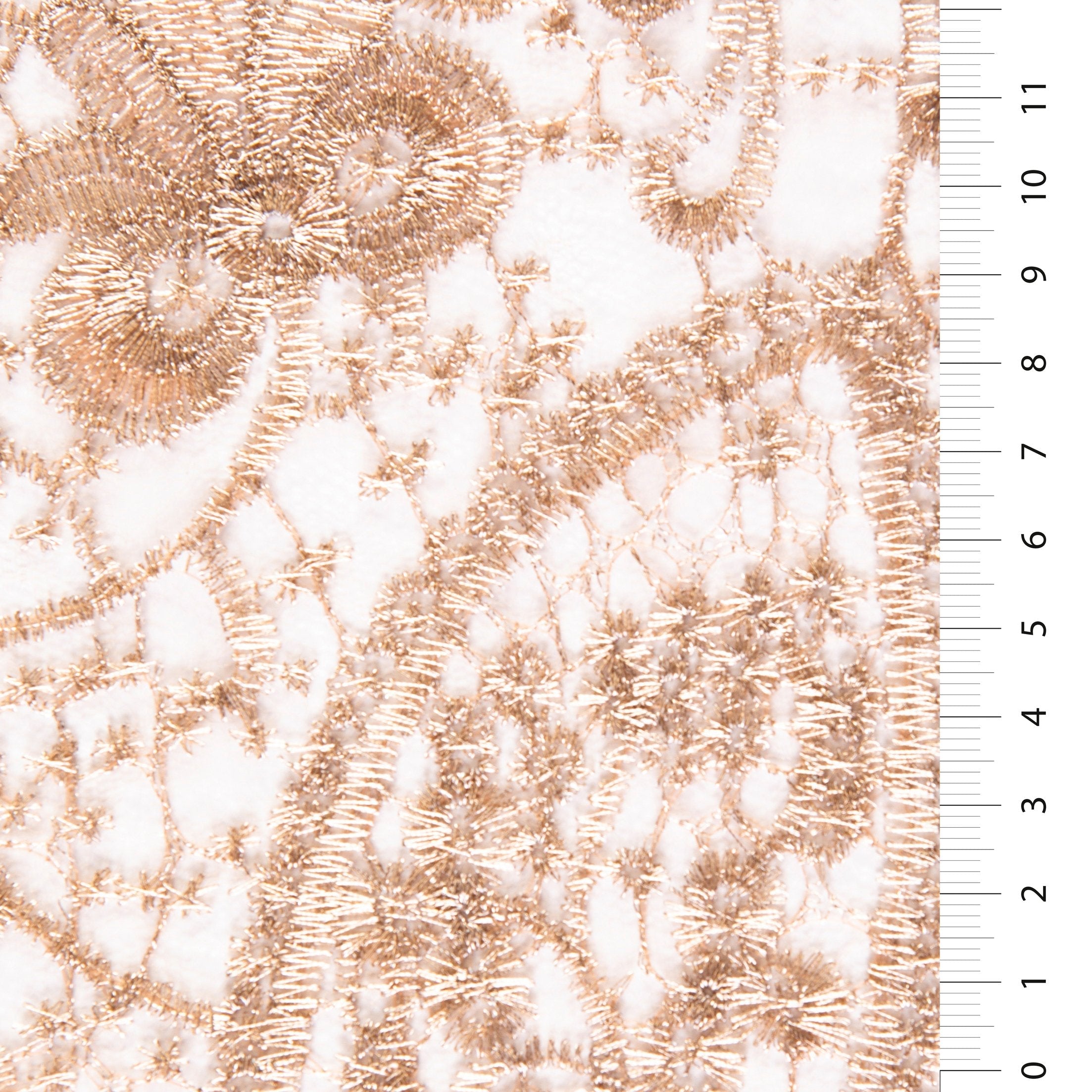 Salmon Shiny Embroidered Fabric | Burç Fabric