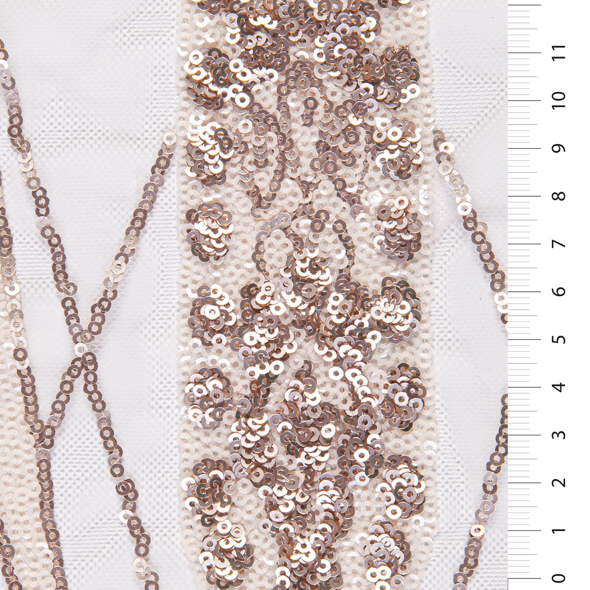 Sequin Fabric with Sharp Geometric Design