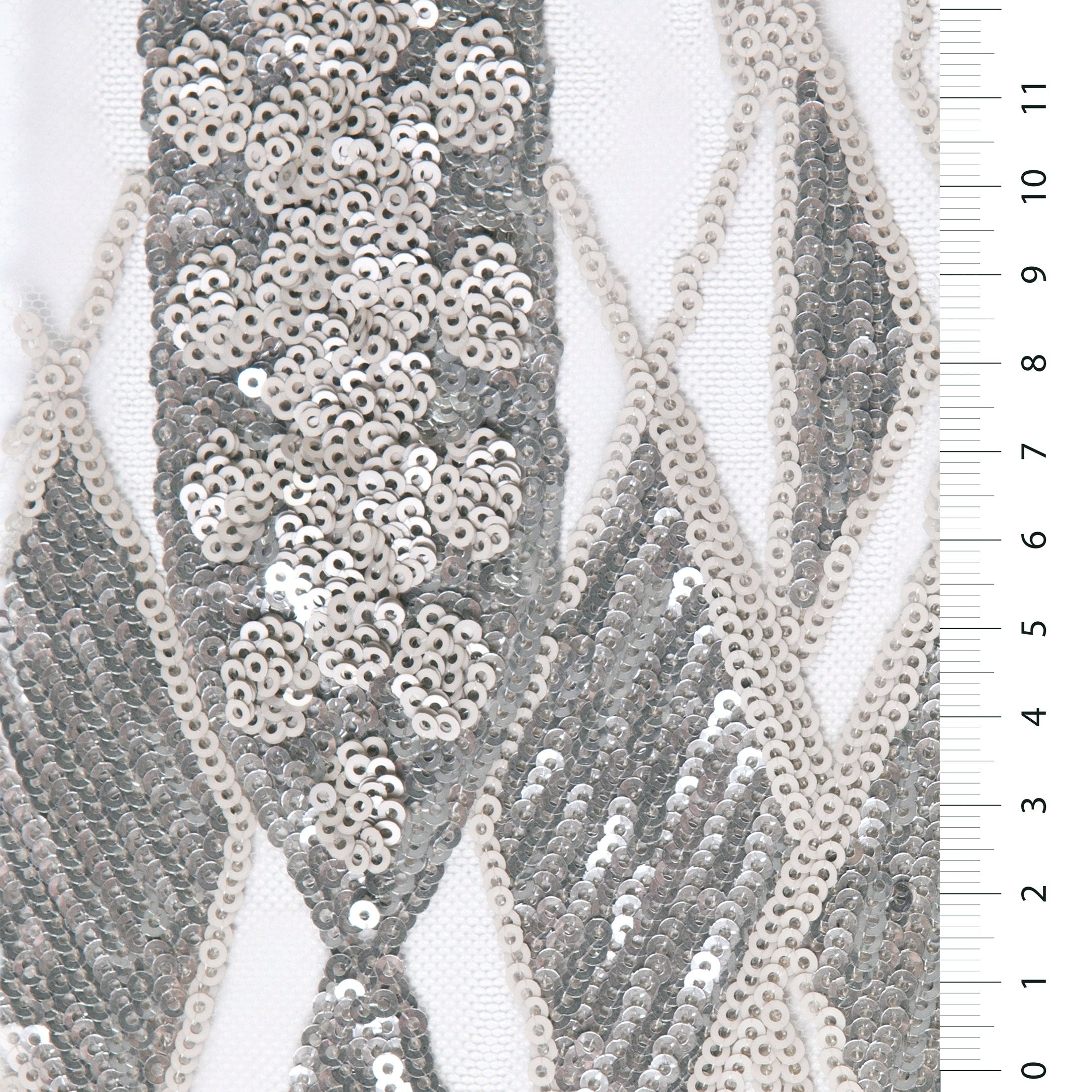 Sequin Fabric with Sharp Geometric Design