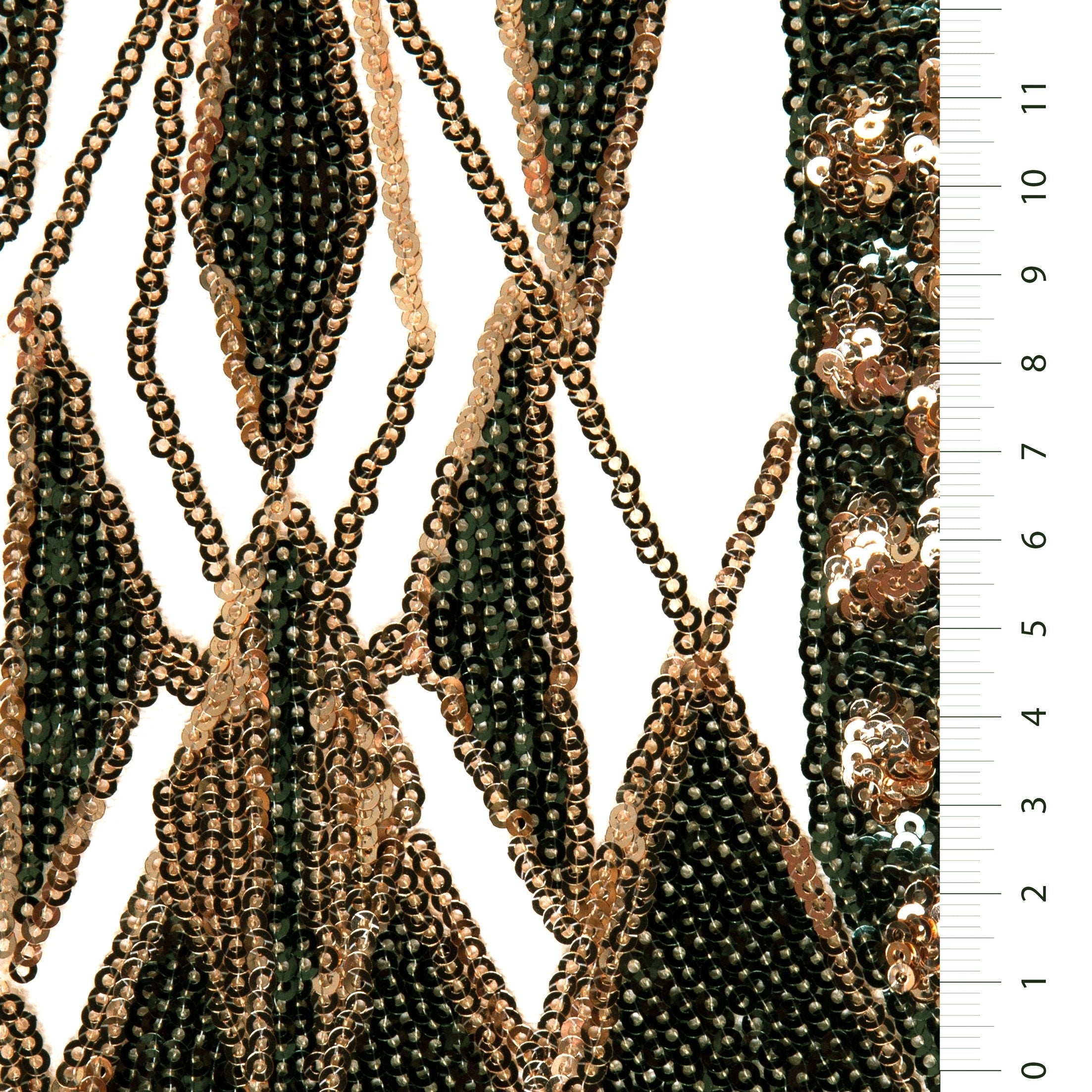 Sequin Fabric with Sharp Geometric Design