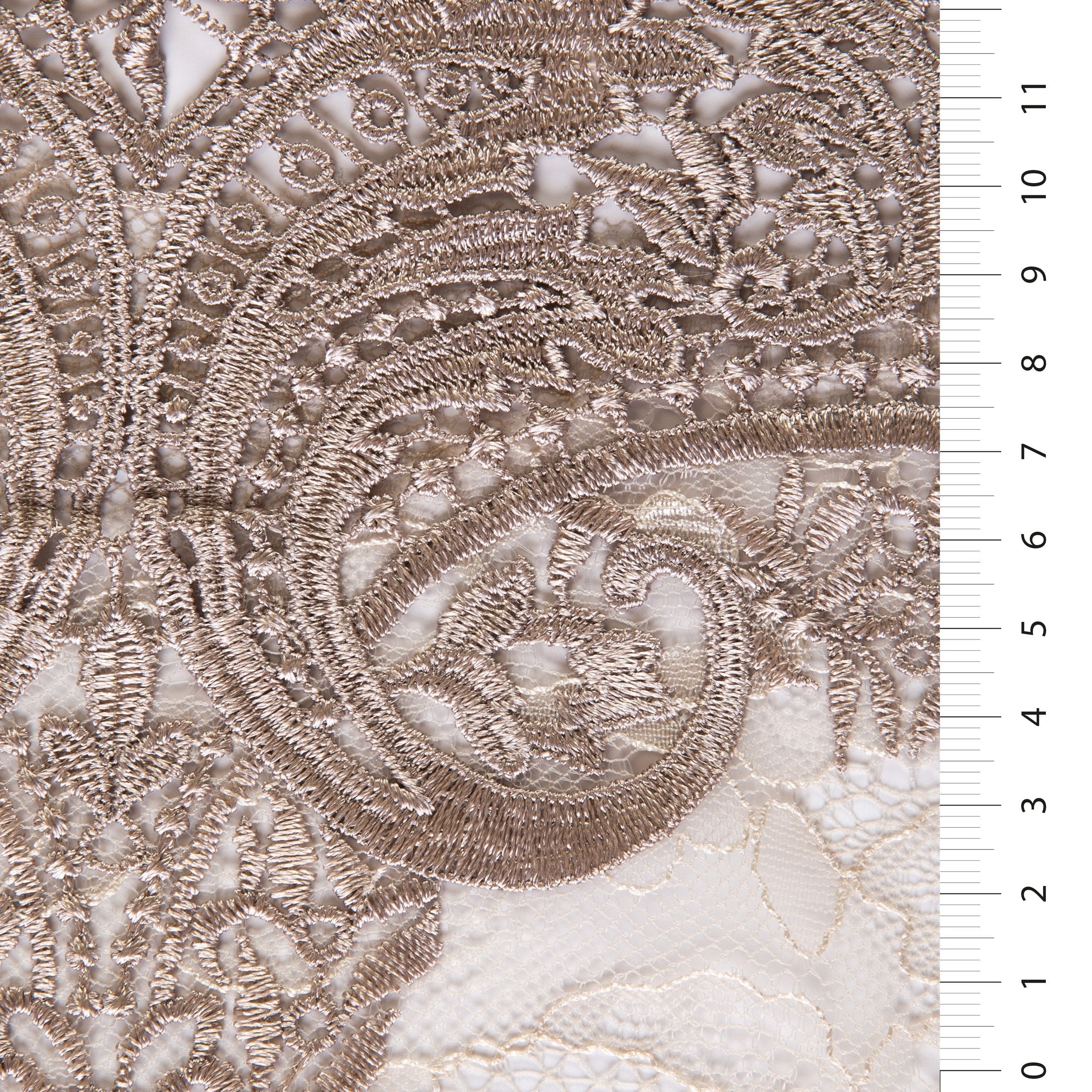 Double Layer Lace Guipure Embroidery Fabric With Bouquet Design