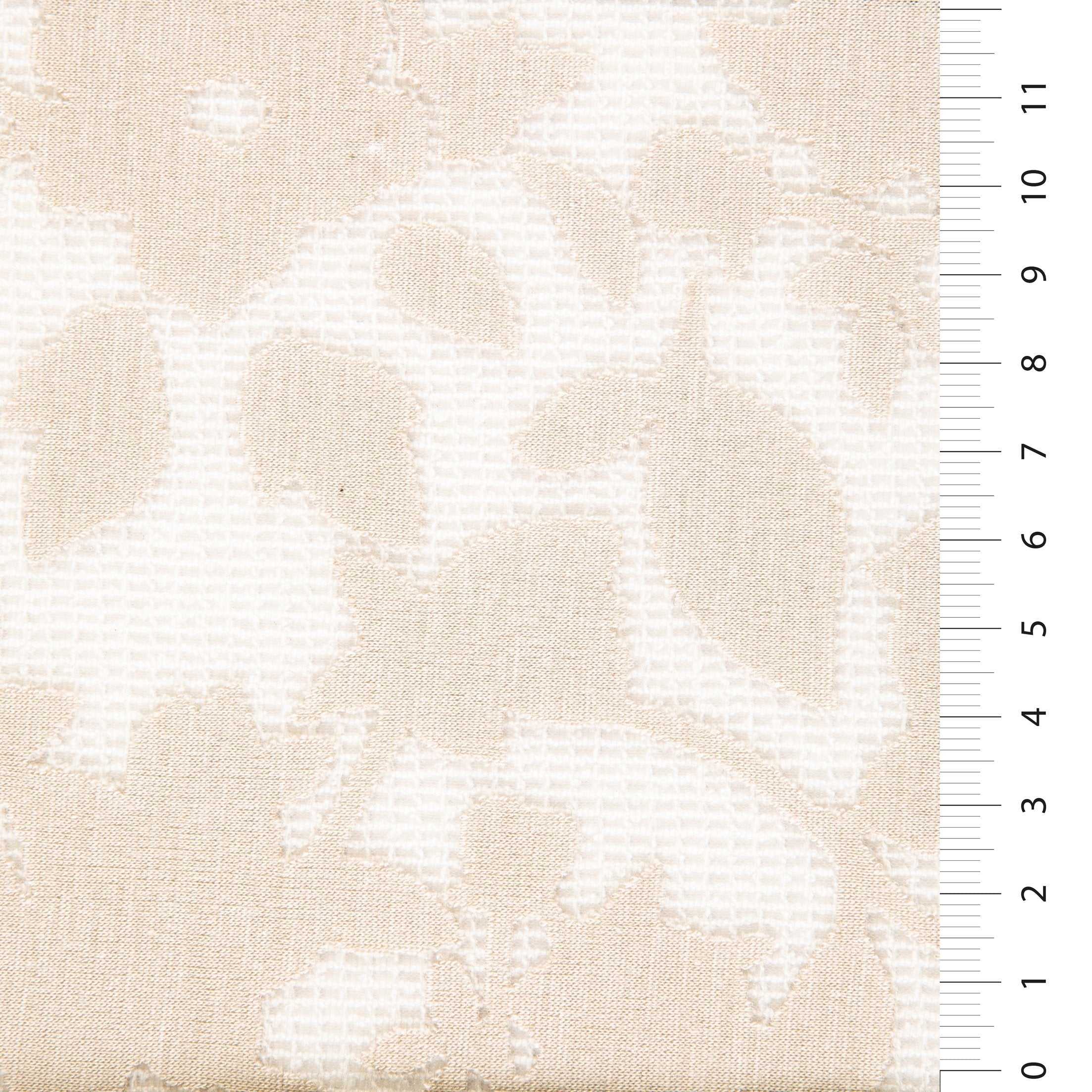 Spliced Cotton Floral Design Burnt Knit Fabric