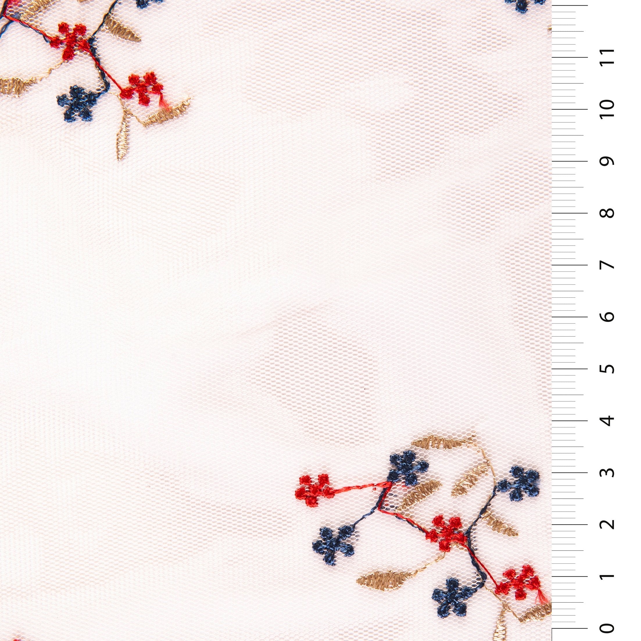 Sparse Mini Flower Design Embroidered Fabric | Burç Fabric