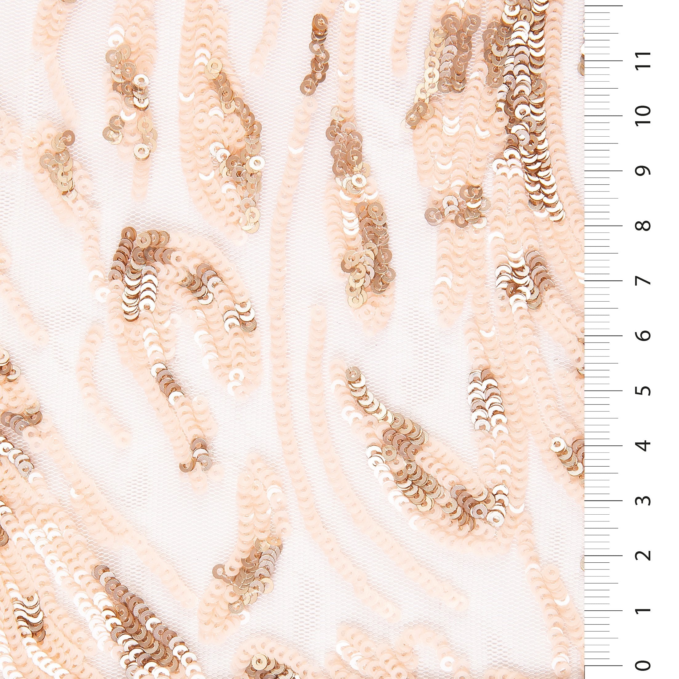 Miami Style Swirl Pattern Sequin Embroidered Knitted Fabric