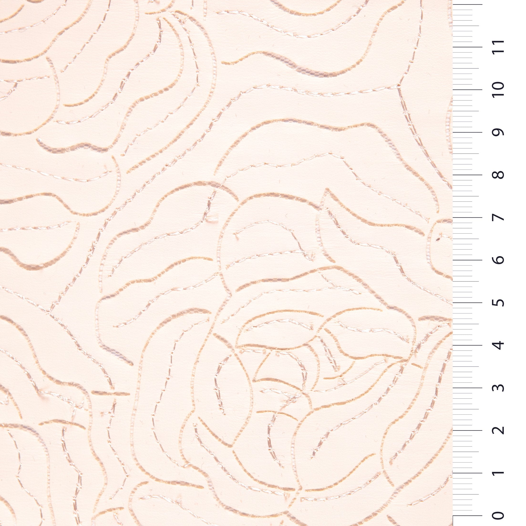 Tokyo Style Laser Cut Faux Leather Rose Pattern Fabric