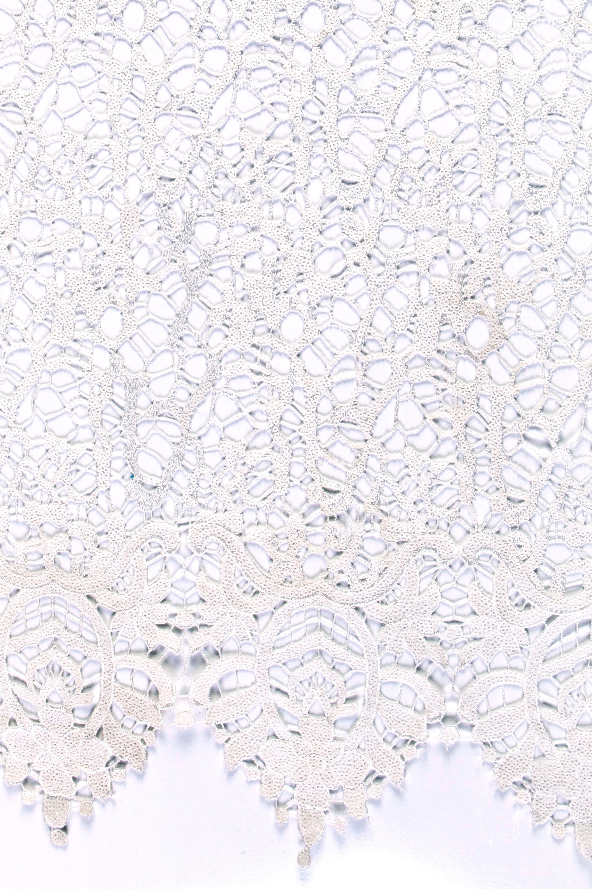 Spider Web Design Guipure Sequin Decorated Fabric