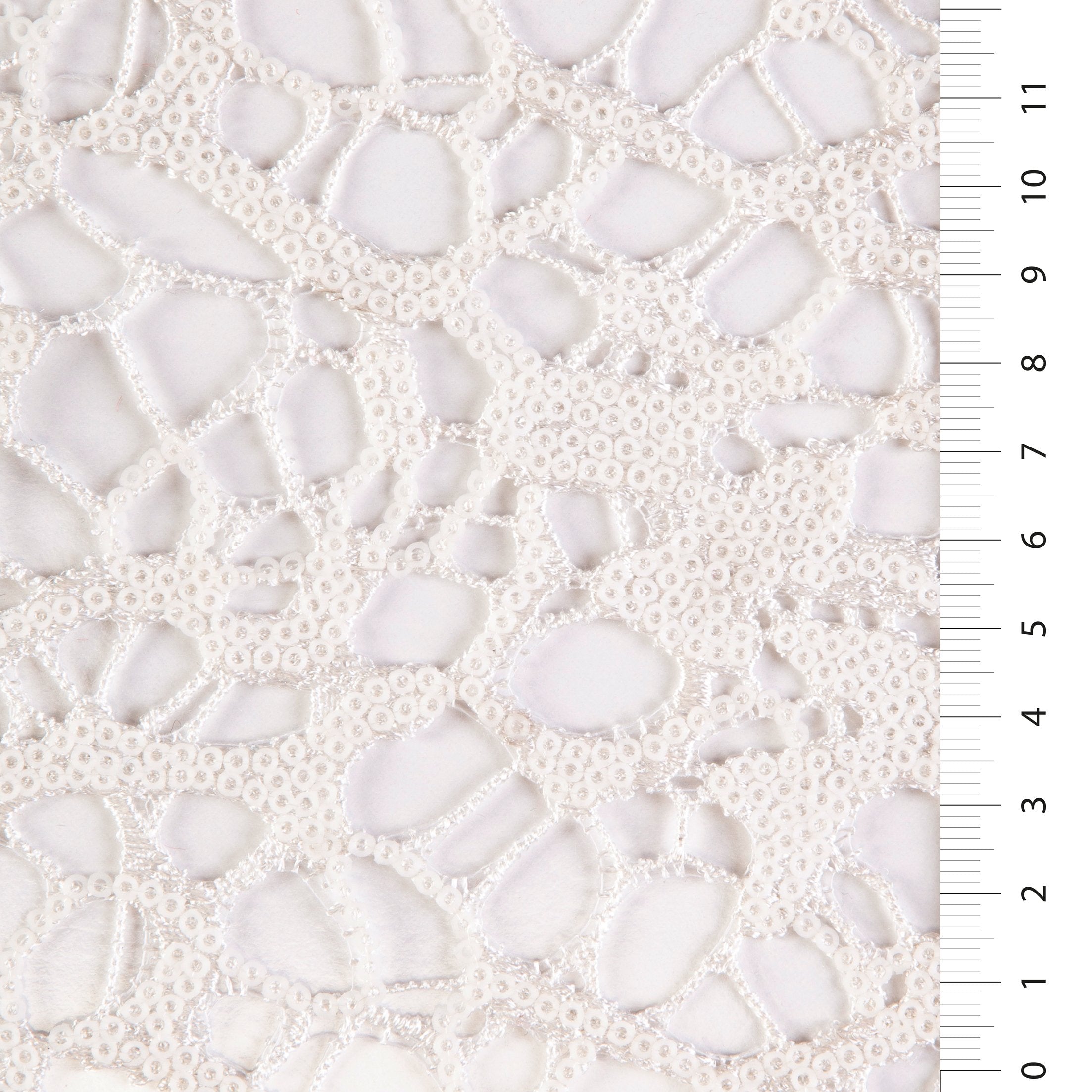 Spider Web Design Guipure Sequin Decorated Fabric