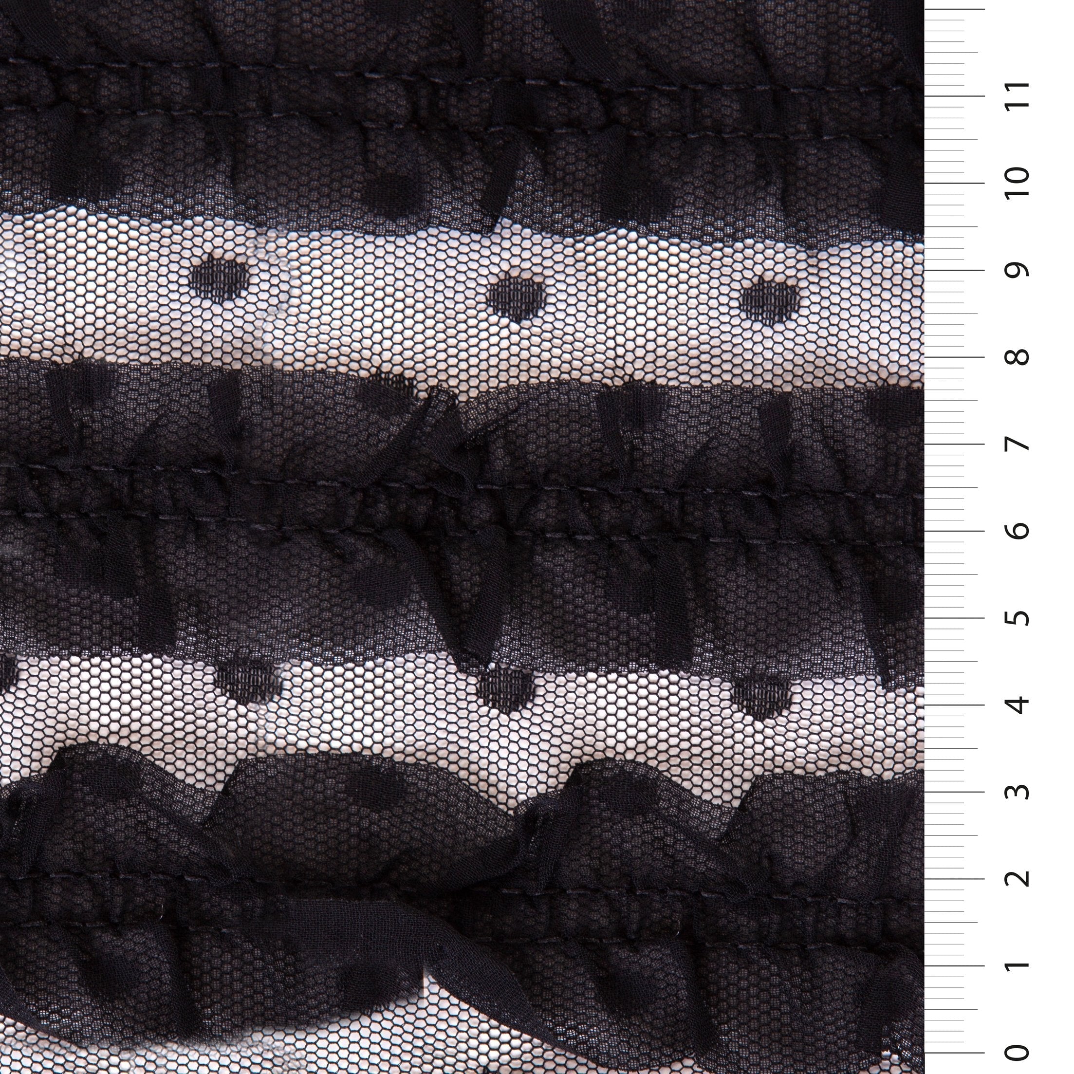 Paris Style Striped Powder Double Layer Ornamental Embroidery Lace Fabric