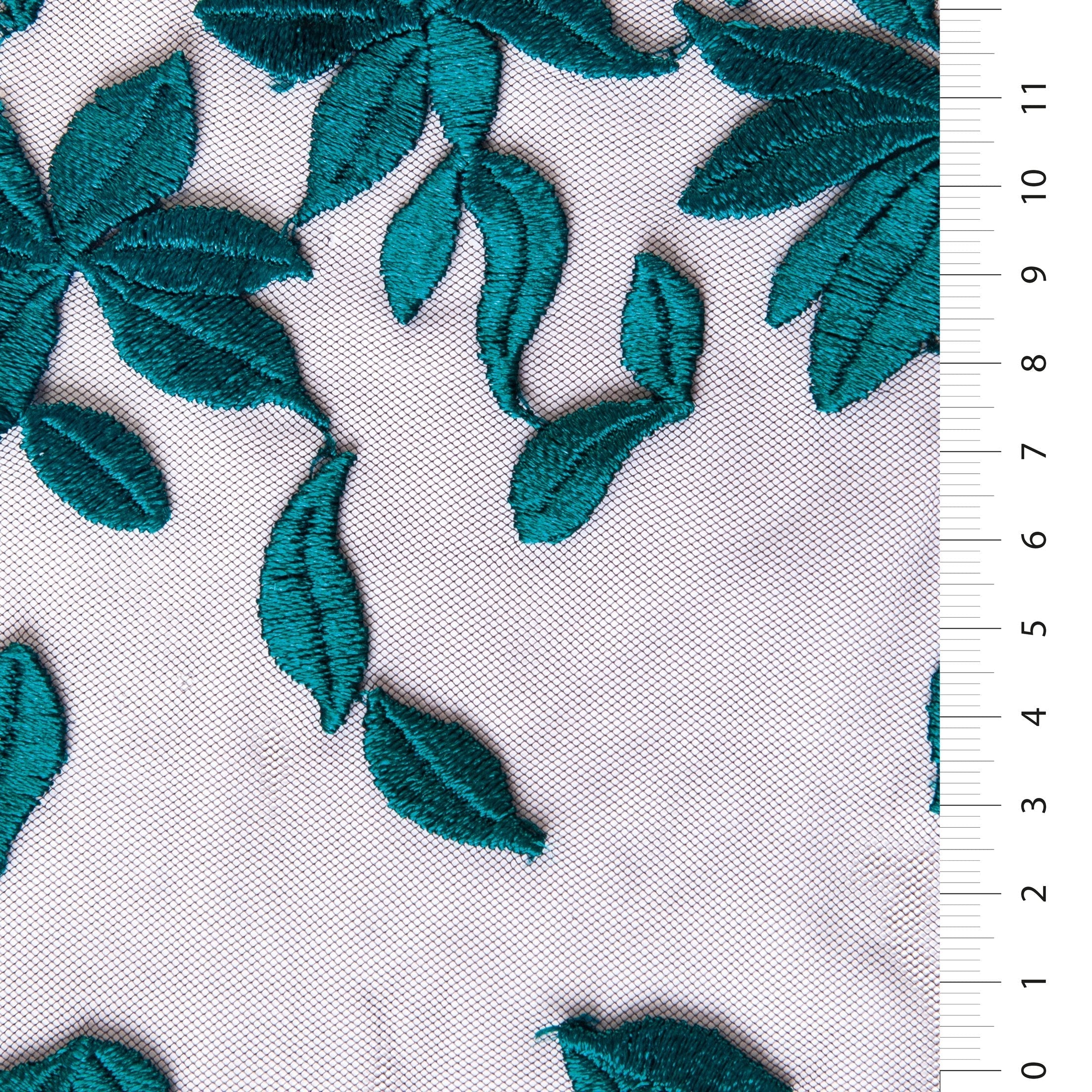 Leaf Design Embroidery Fabric