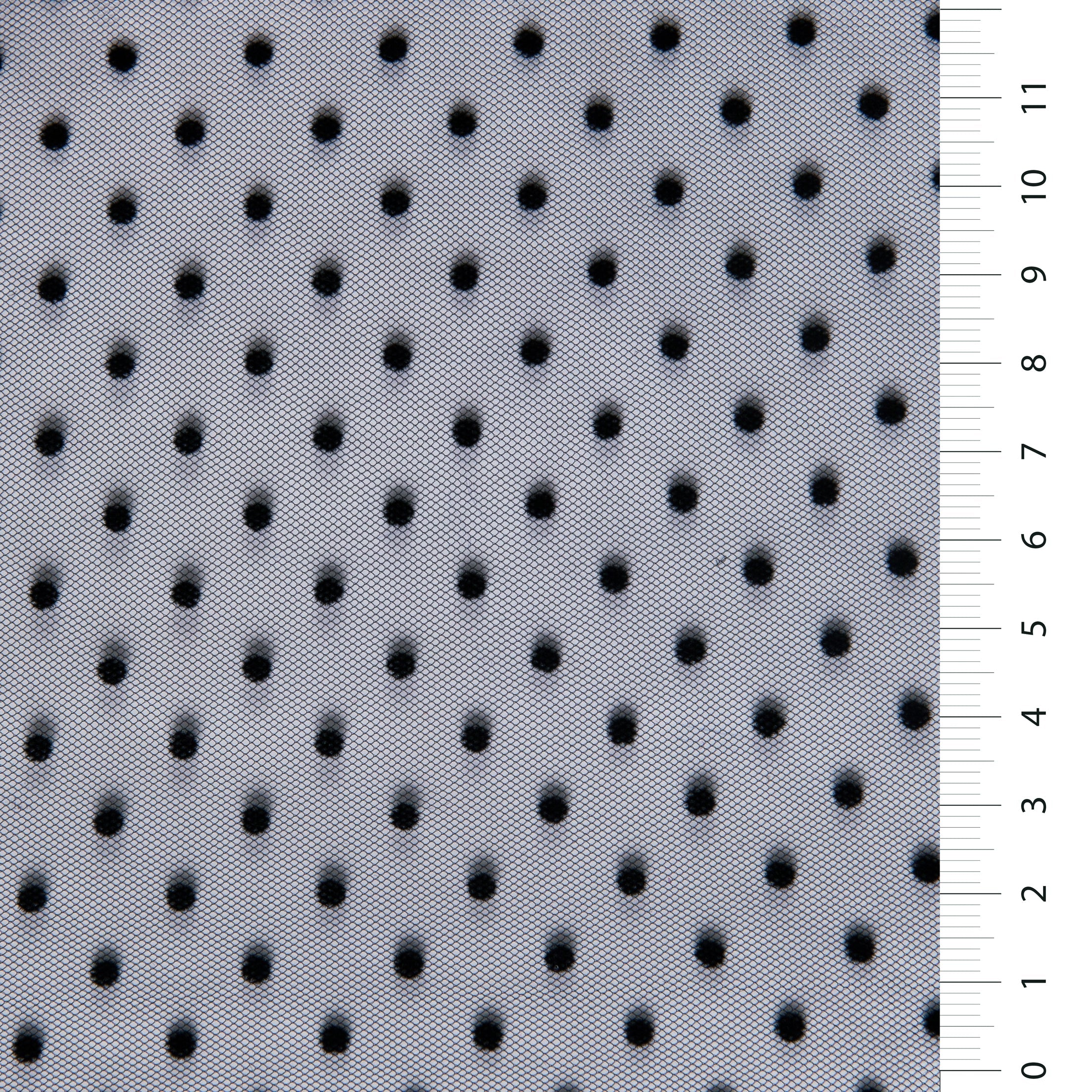 Flocked Tulle Fabric with Small Polka Dots