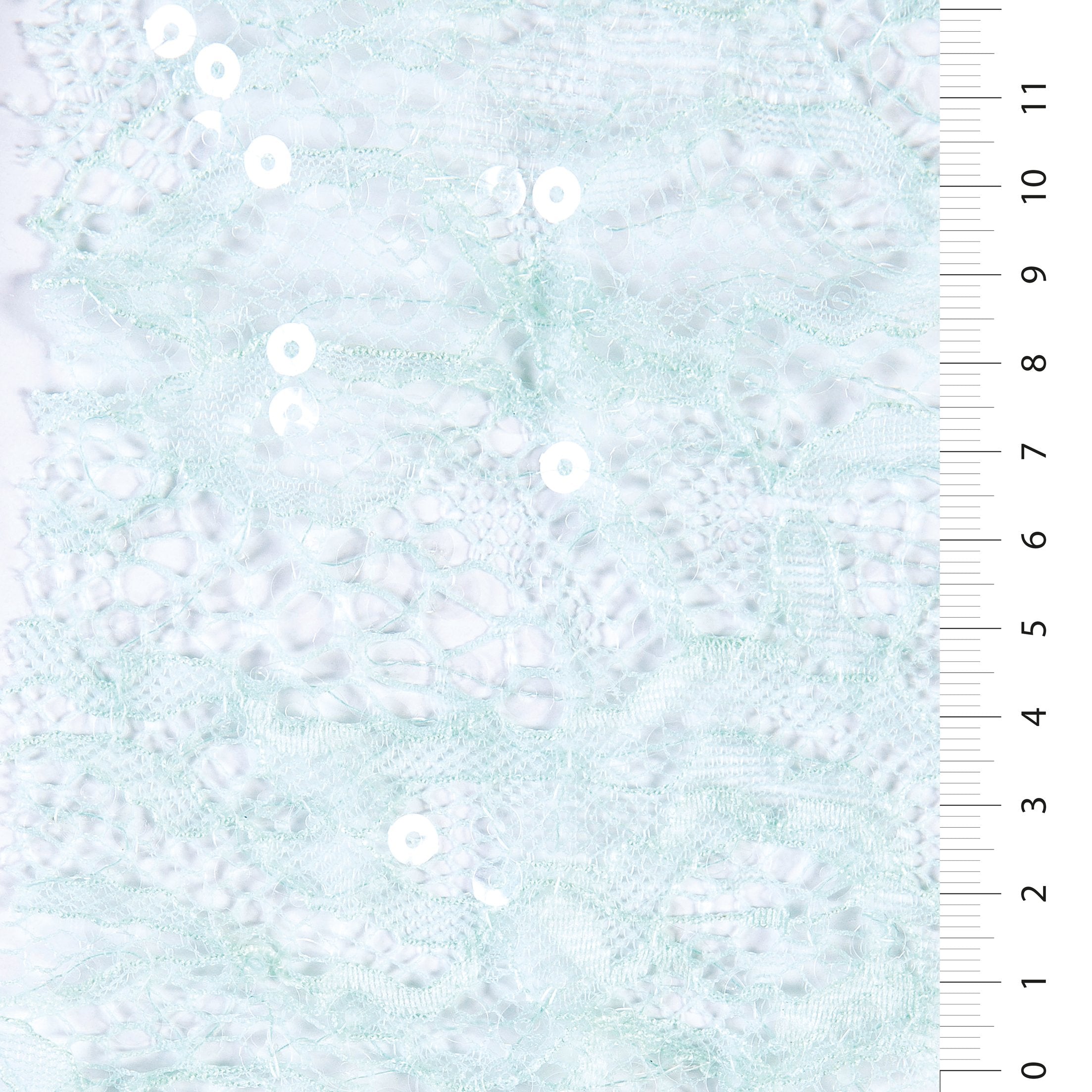 Lyon Style Soft Lace Salmon Fabric With Sequin Decoration