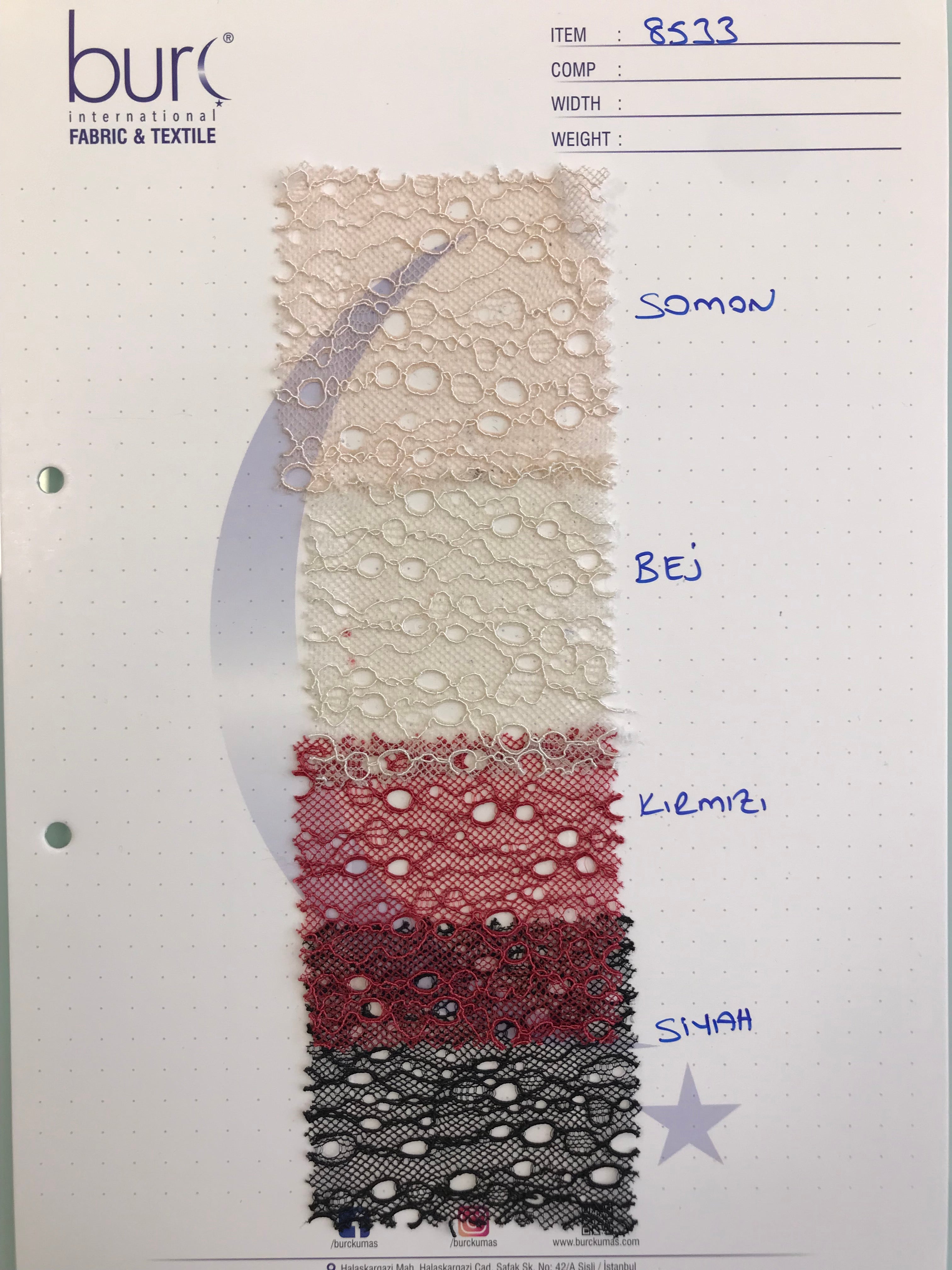 Lace Fabric with Raindrop Design