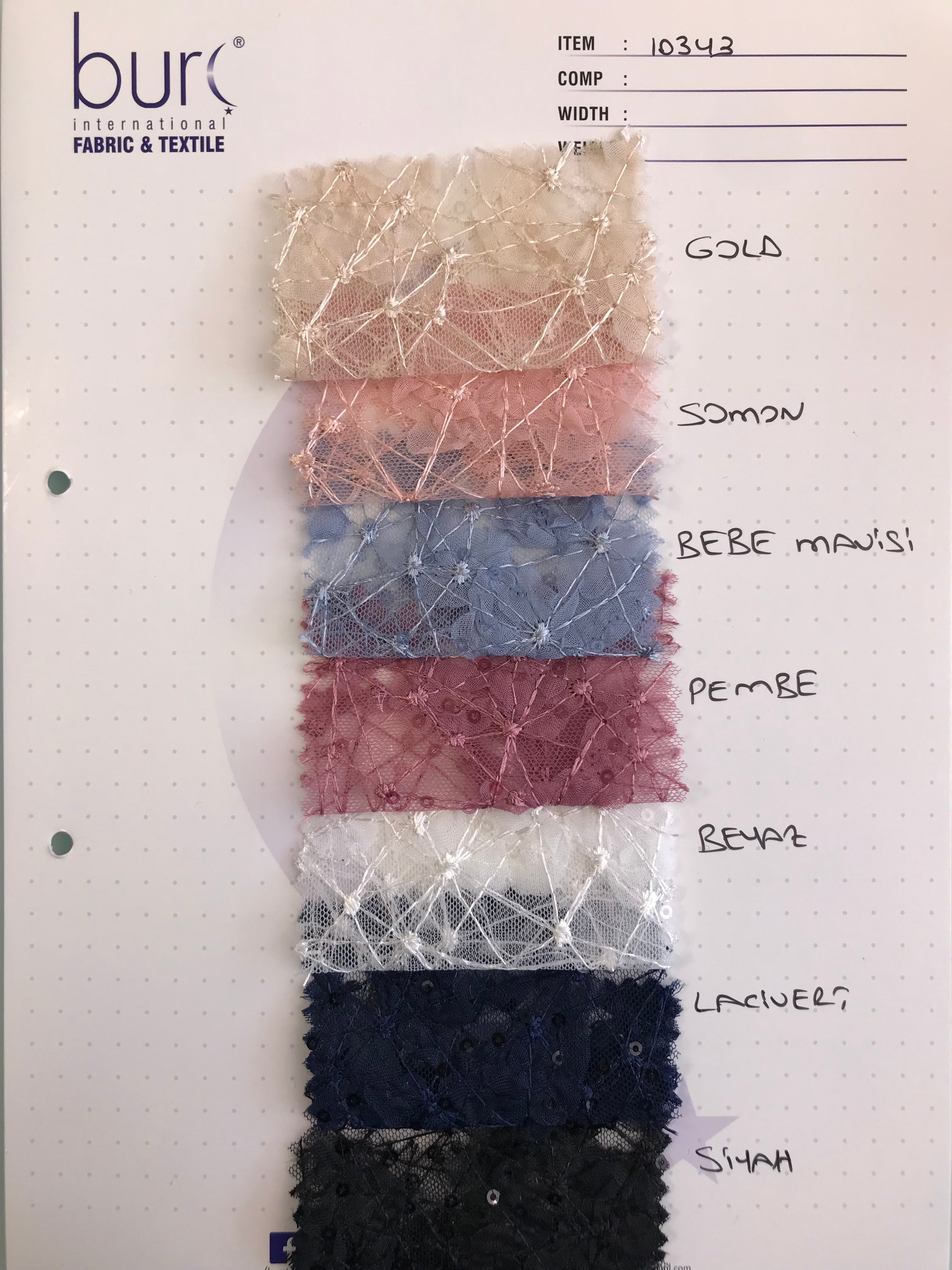 Spider Web Design Sequin Embroidered Fabric