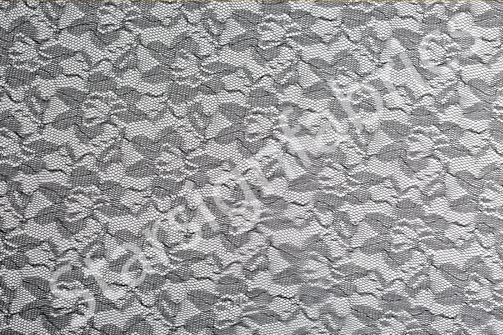 Black Floral Design Mesh Lace Tulle Fabric | Burç Fabric