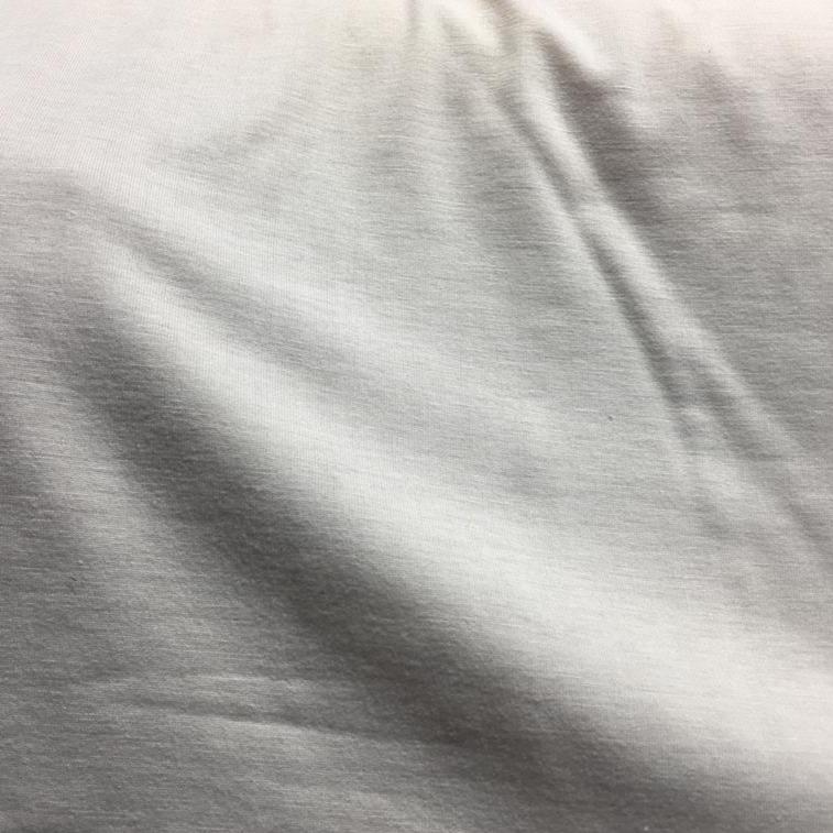 Cream Plain Natural Rayon Fiber Knitted Jersey Fabric | Burç Fabric