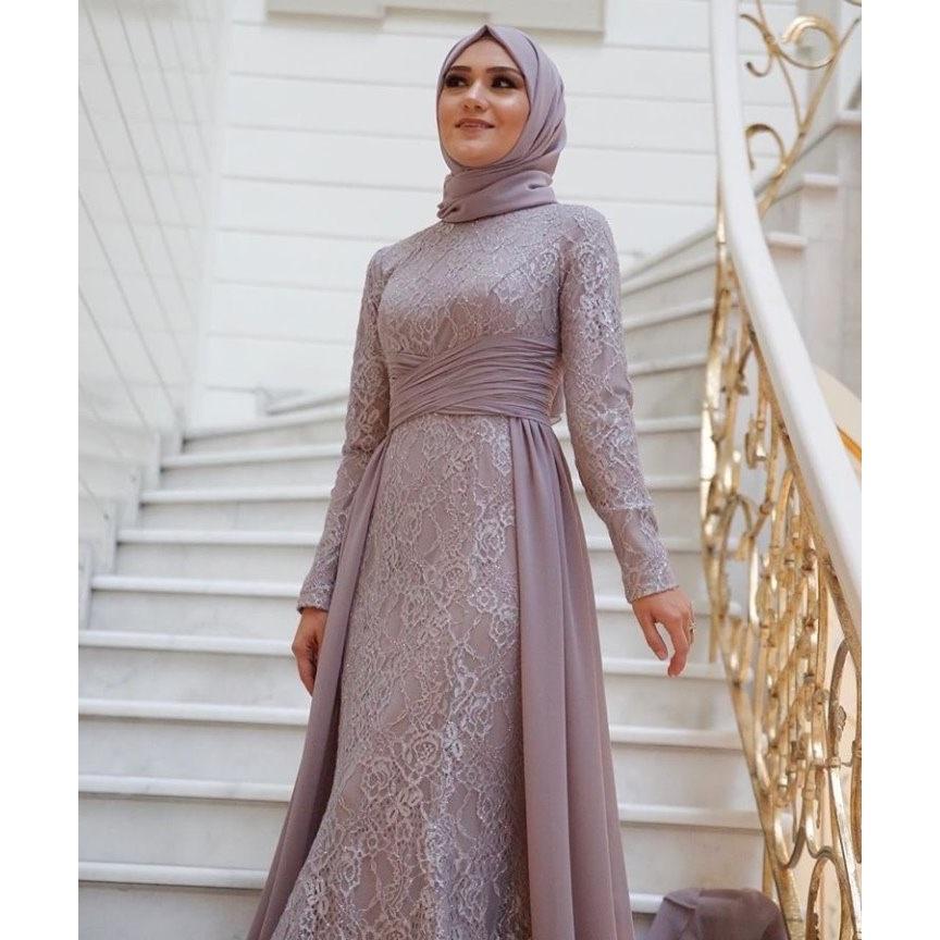 Shiny Metallic Thread Lace Dress | Burç Fabric