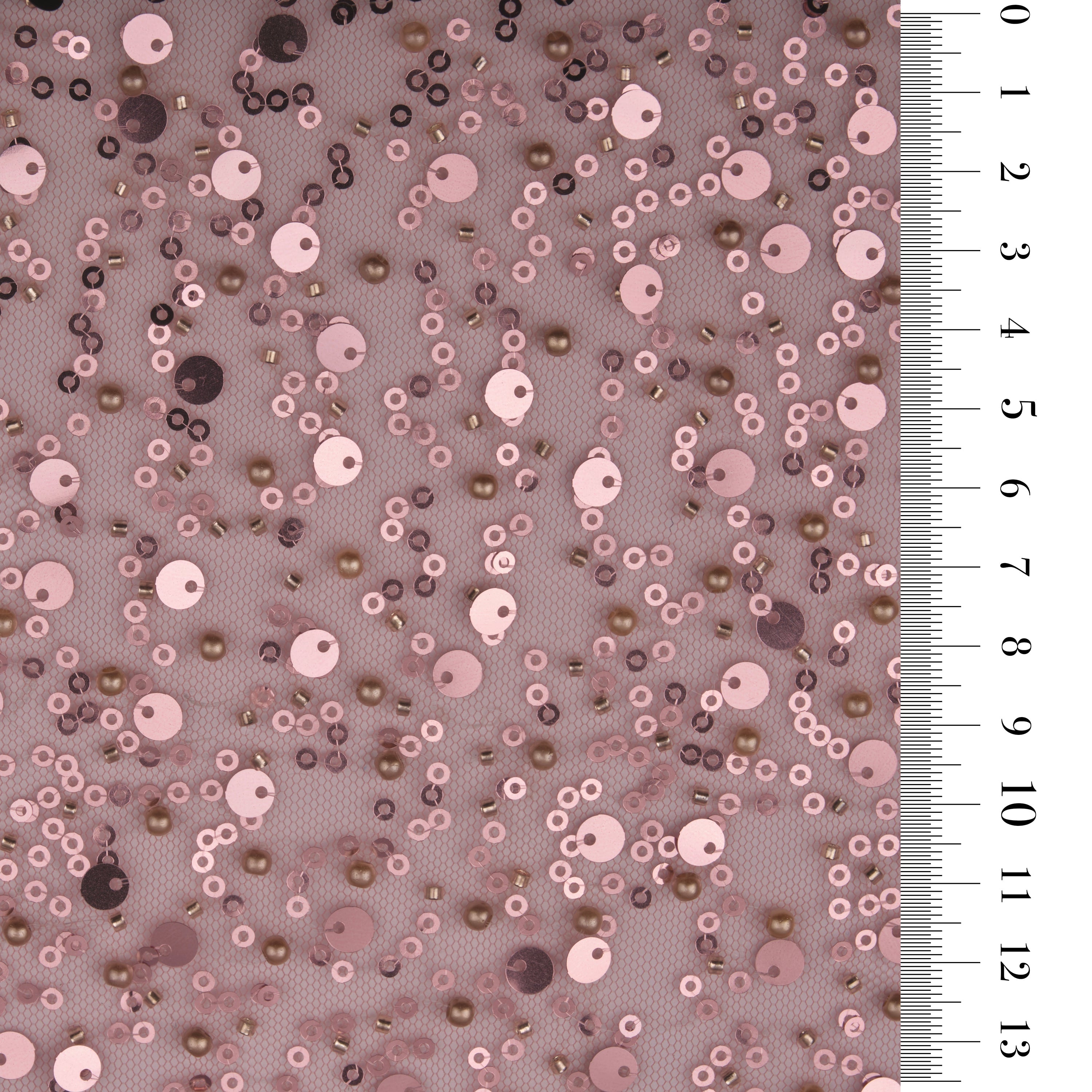 BL-001A DENSE SEquined PEARL AND CUT BEADED FABRIC