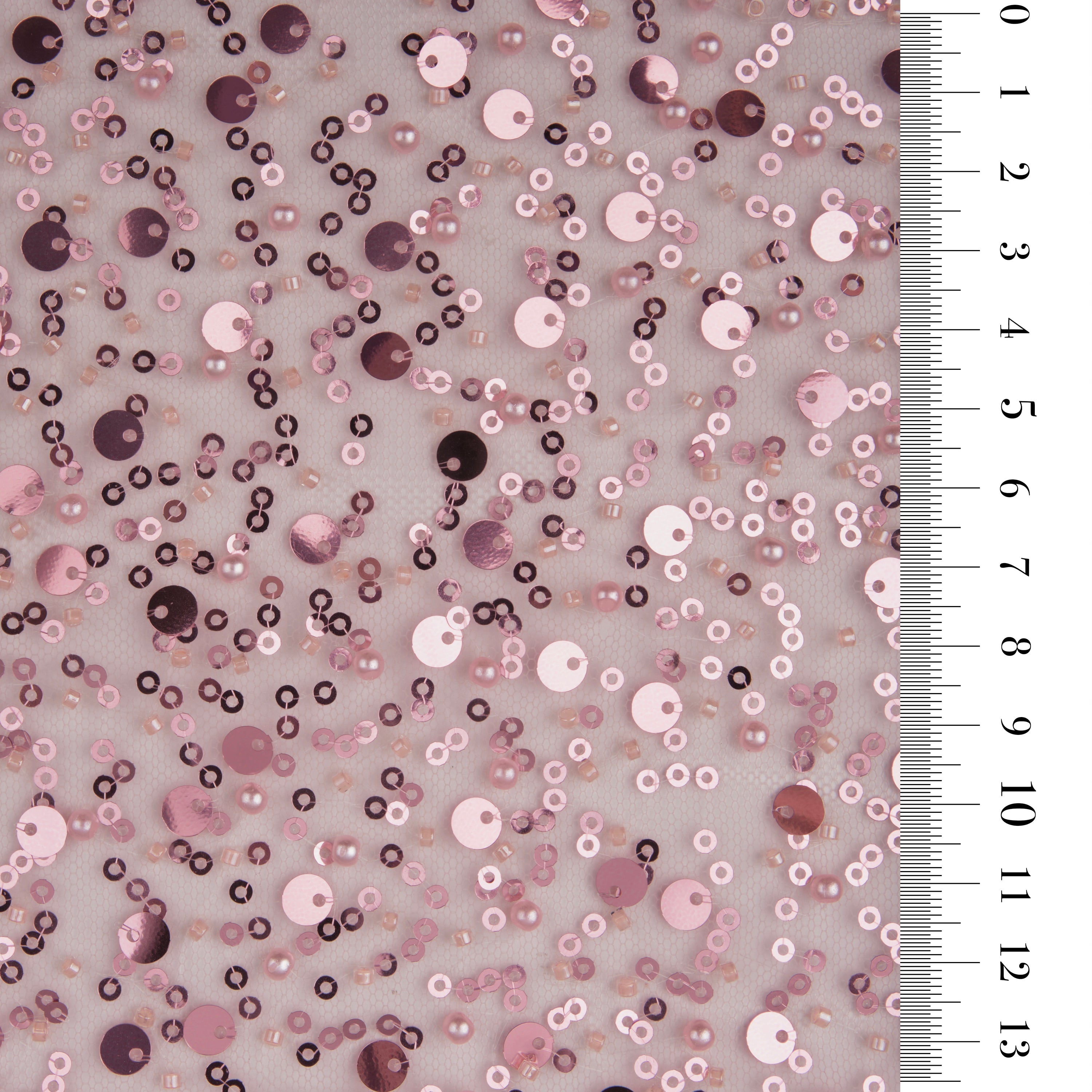 BL-001A DENSE SEquined PEARL AND CUT BEADED FABRIC