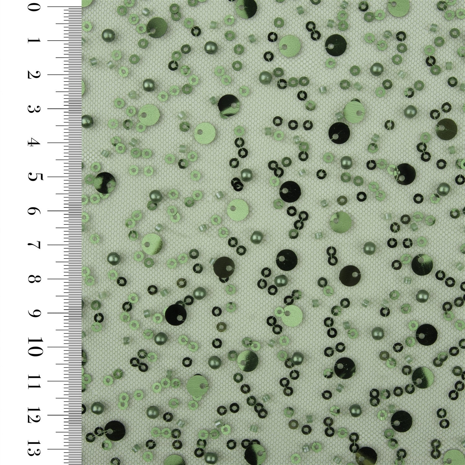 BL-001A DENSE SEquined PEARL AND CUT BEADED FABRIC