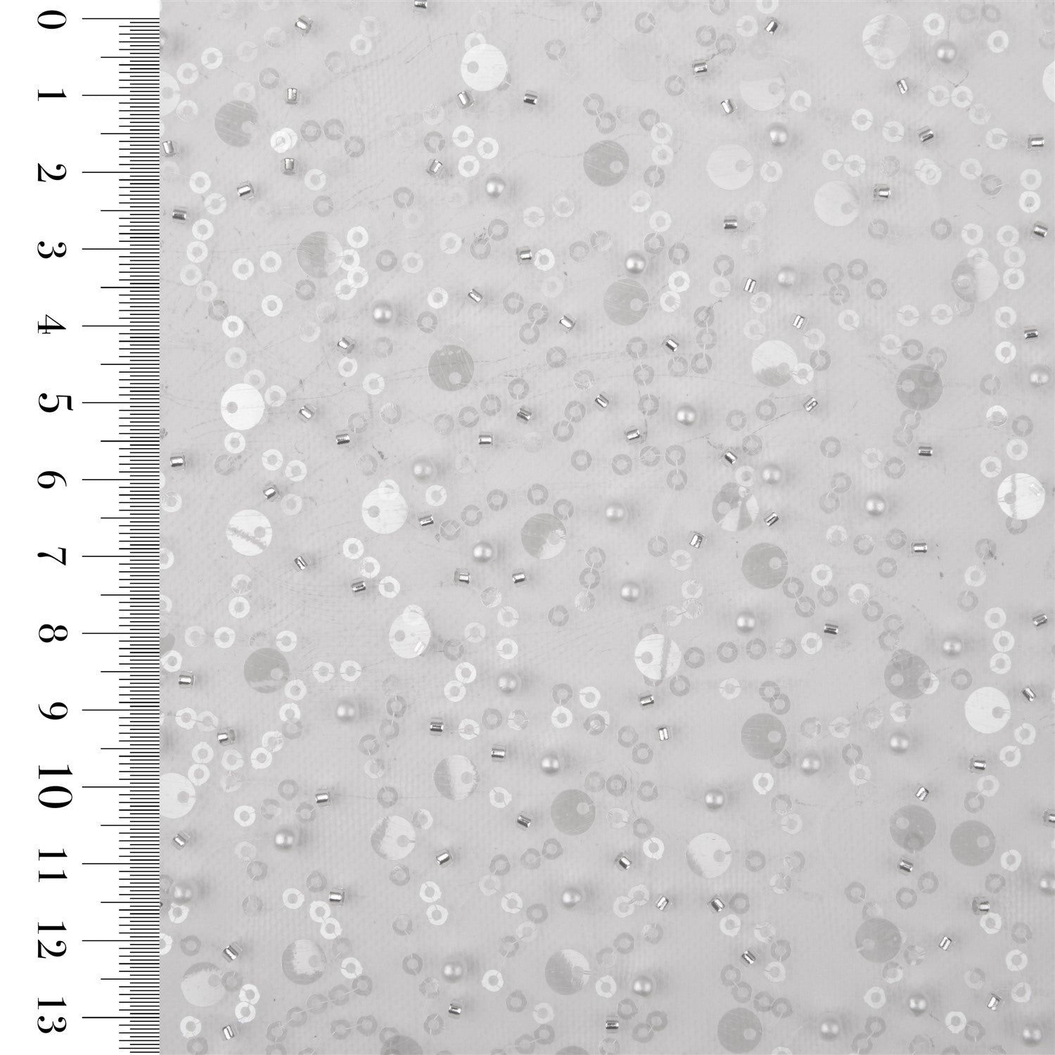 BL-001A DENSE SEquined PEARL AND CUT BEADED FABRIC