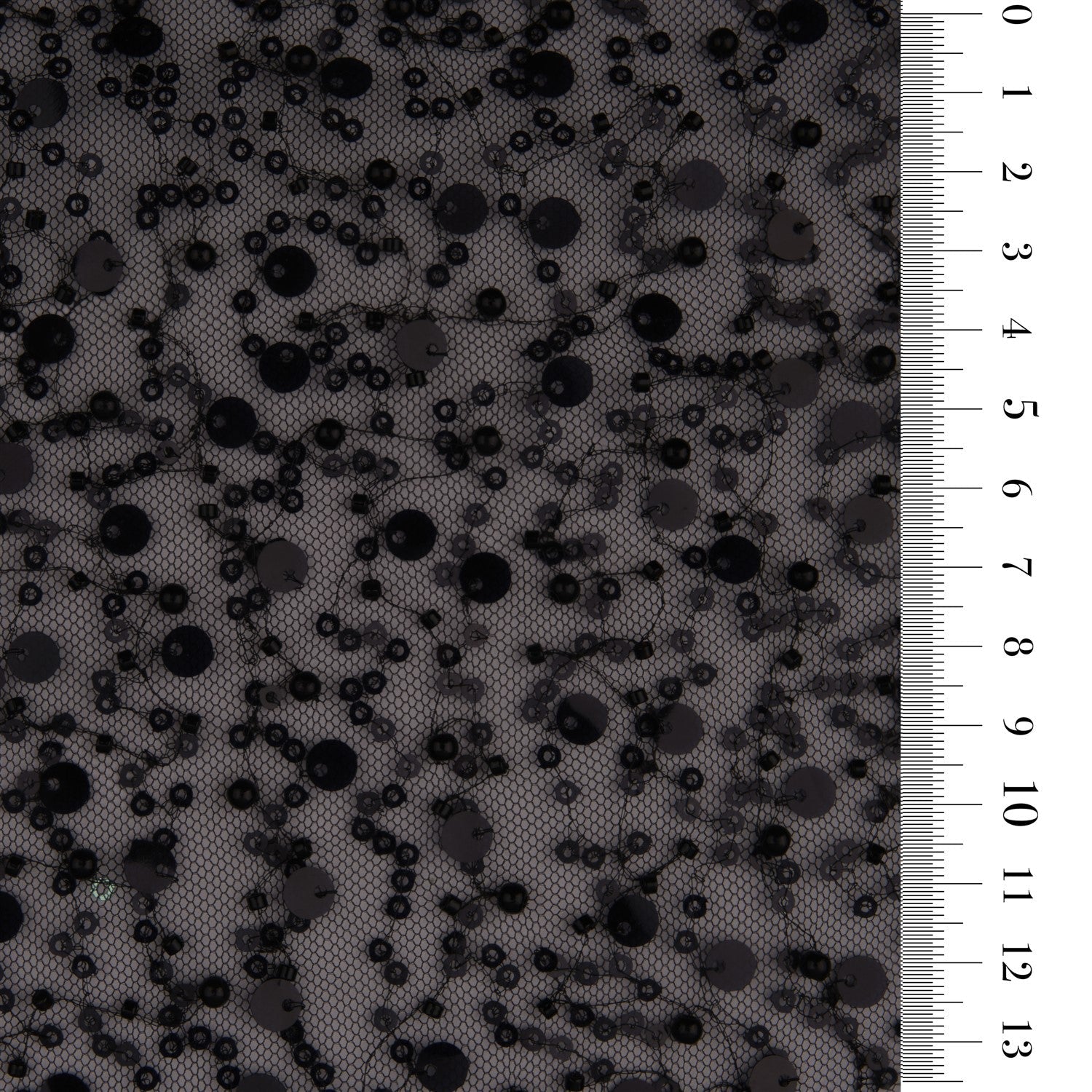 BL-001A DENSE SEquined PEARL AND CUT BEADED FABRIC