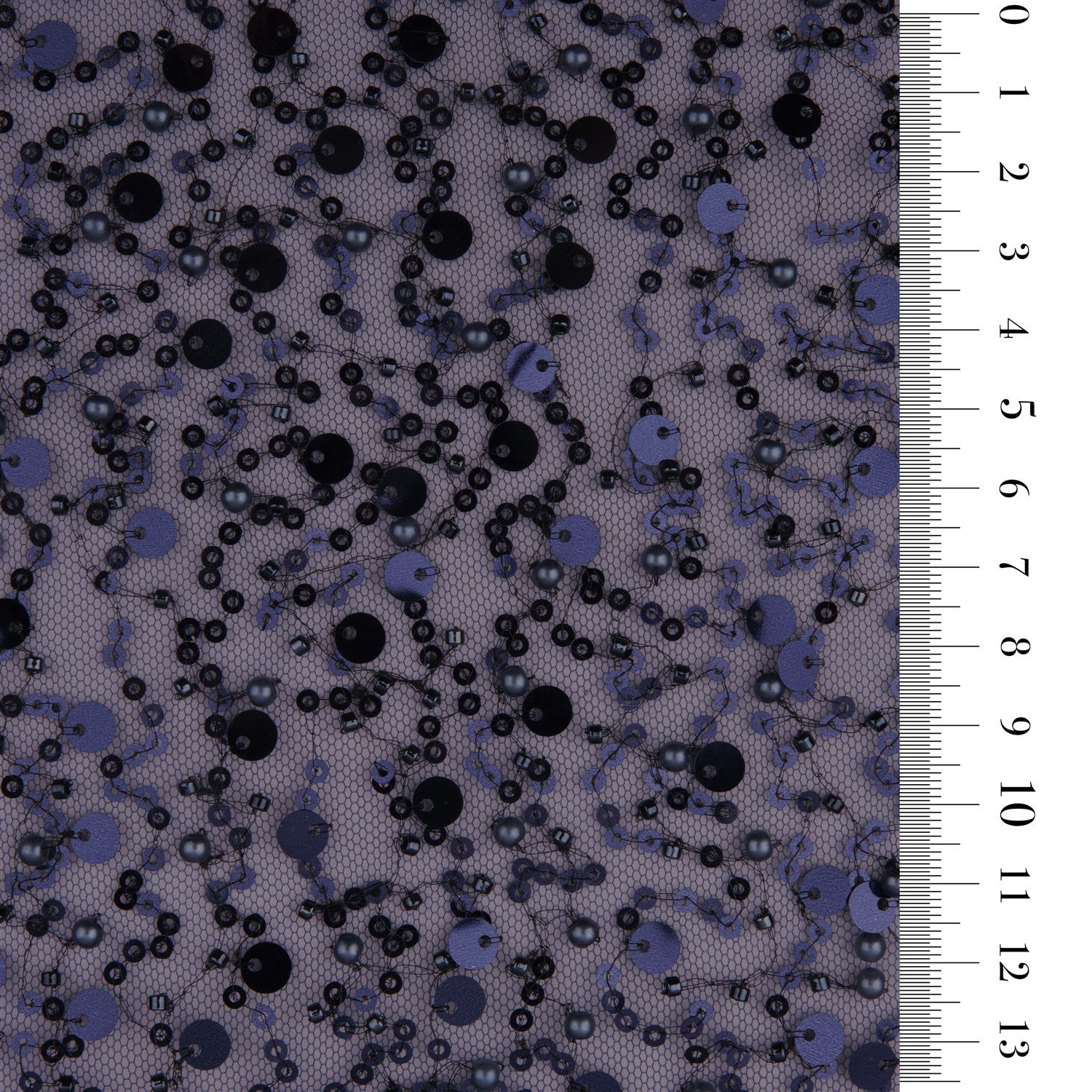 BL-001A DENSE SEquined PEARL AND CUT BEADED FABRIC