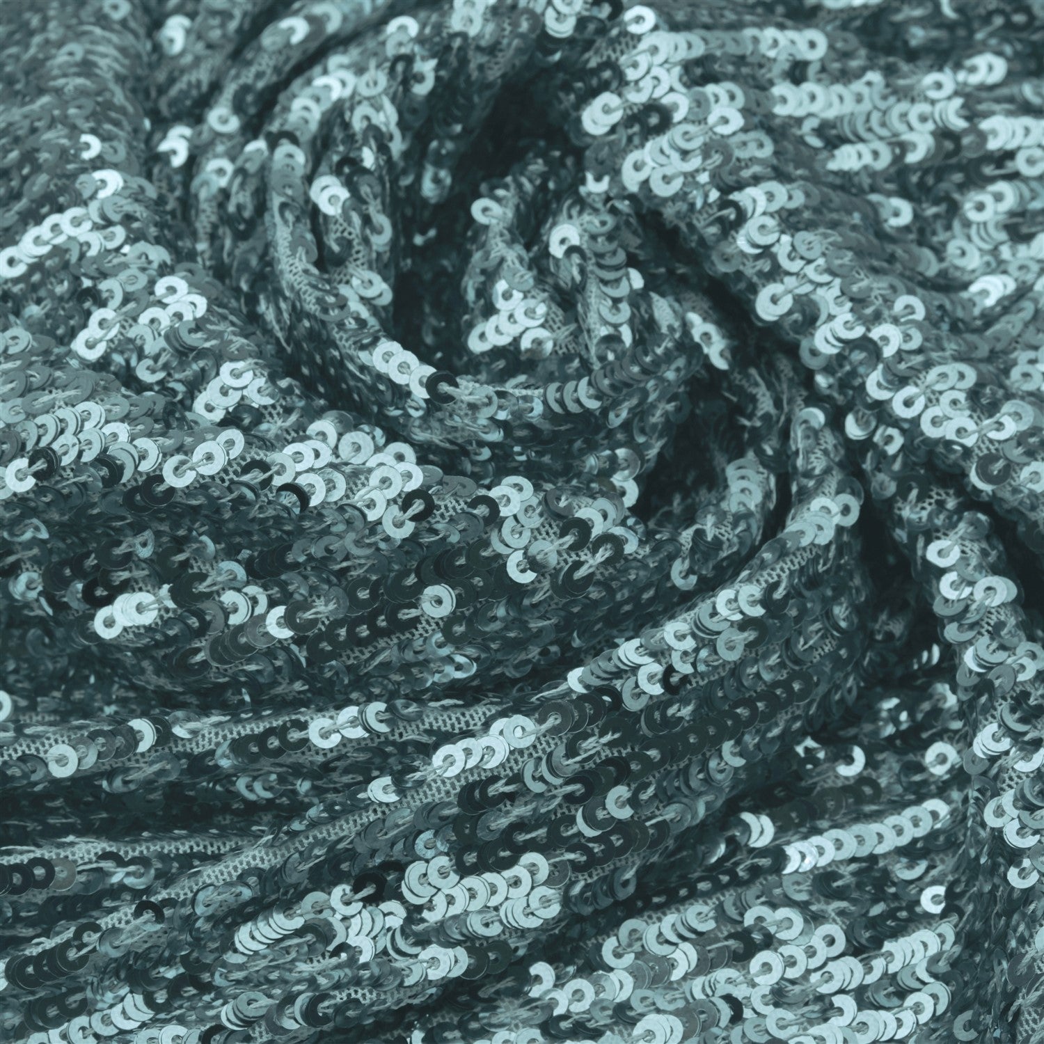 Bright Striped 4mm Double Sequin Embroidered Flexible Fabric