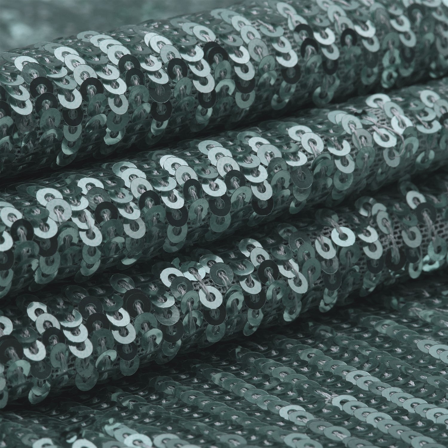 Birmingham Style Flexible 4mm Single Sequin Embroidered Fabric