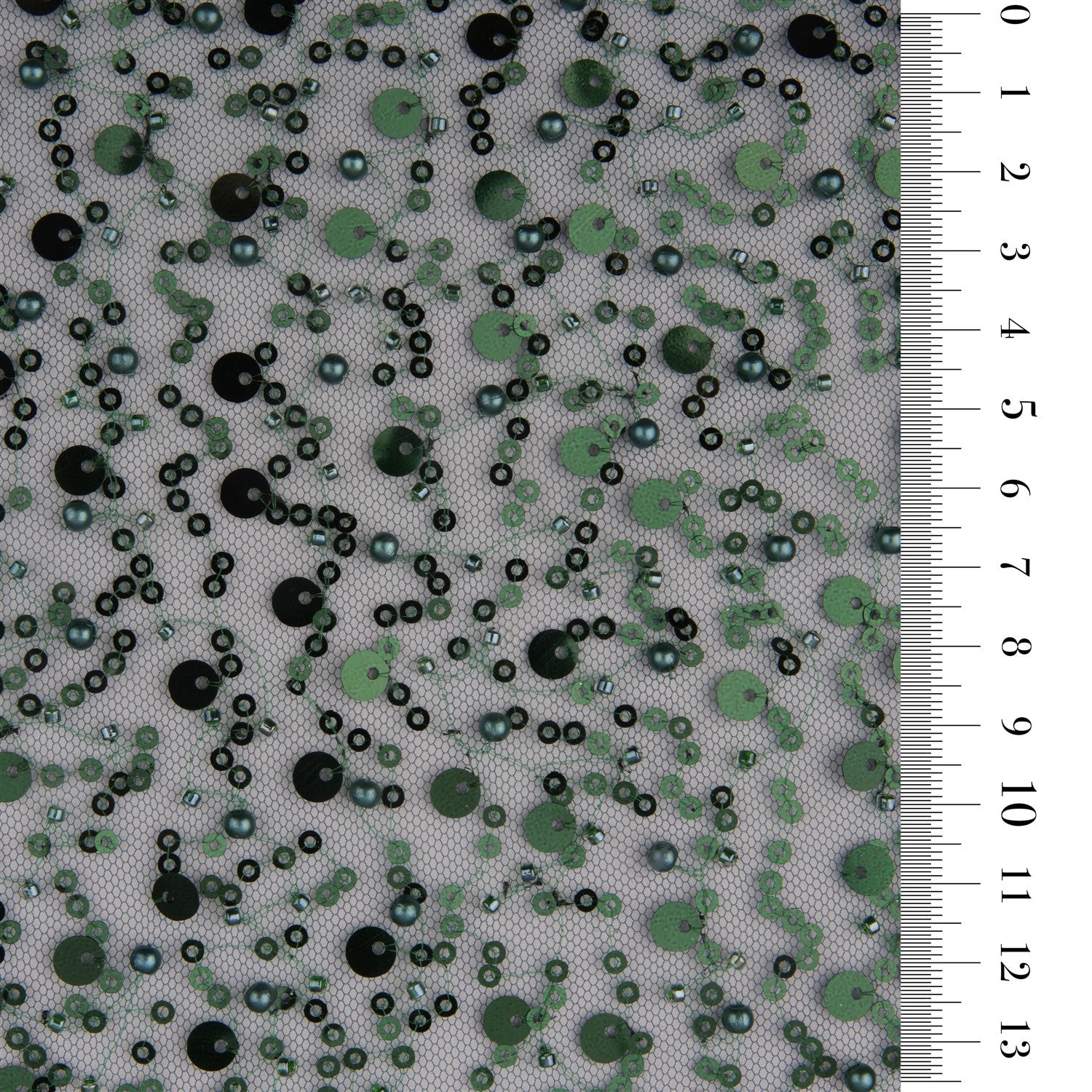 BL-001A DENSE SEquined PEARL AND CUT BEADED FABRIC