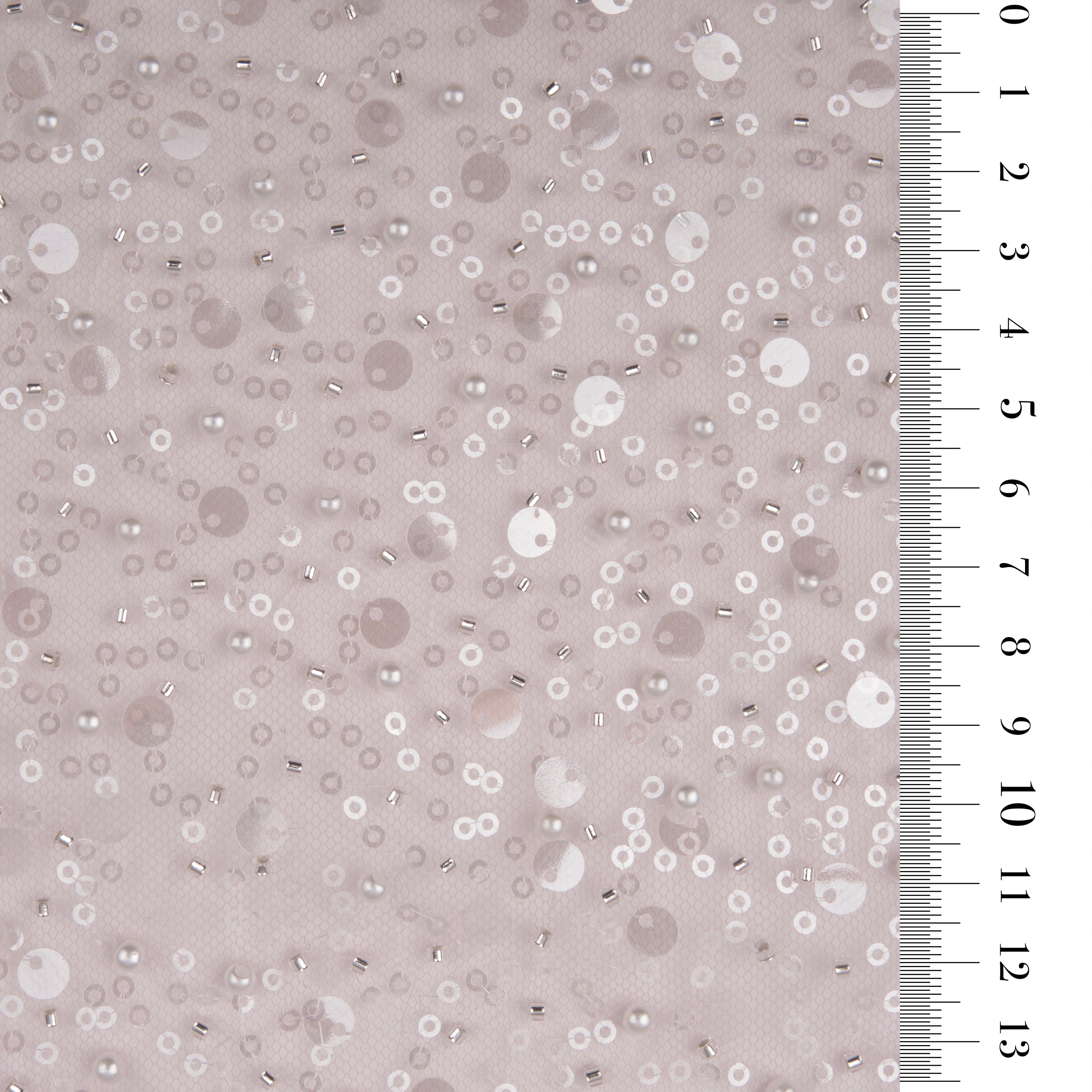 BL-001A DENSE SEquined PEARL AND CUT BEADED FABRIC