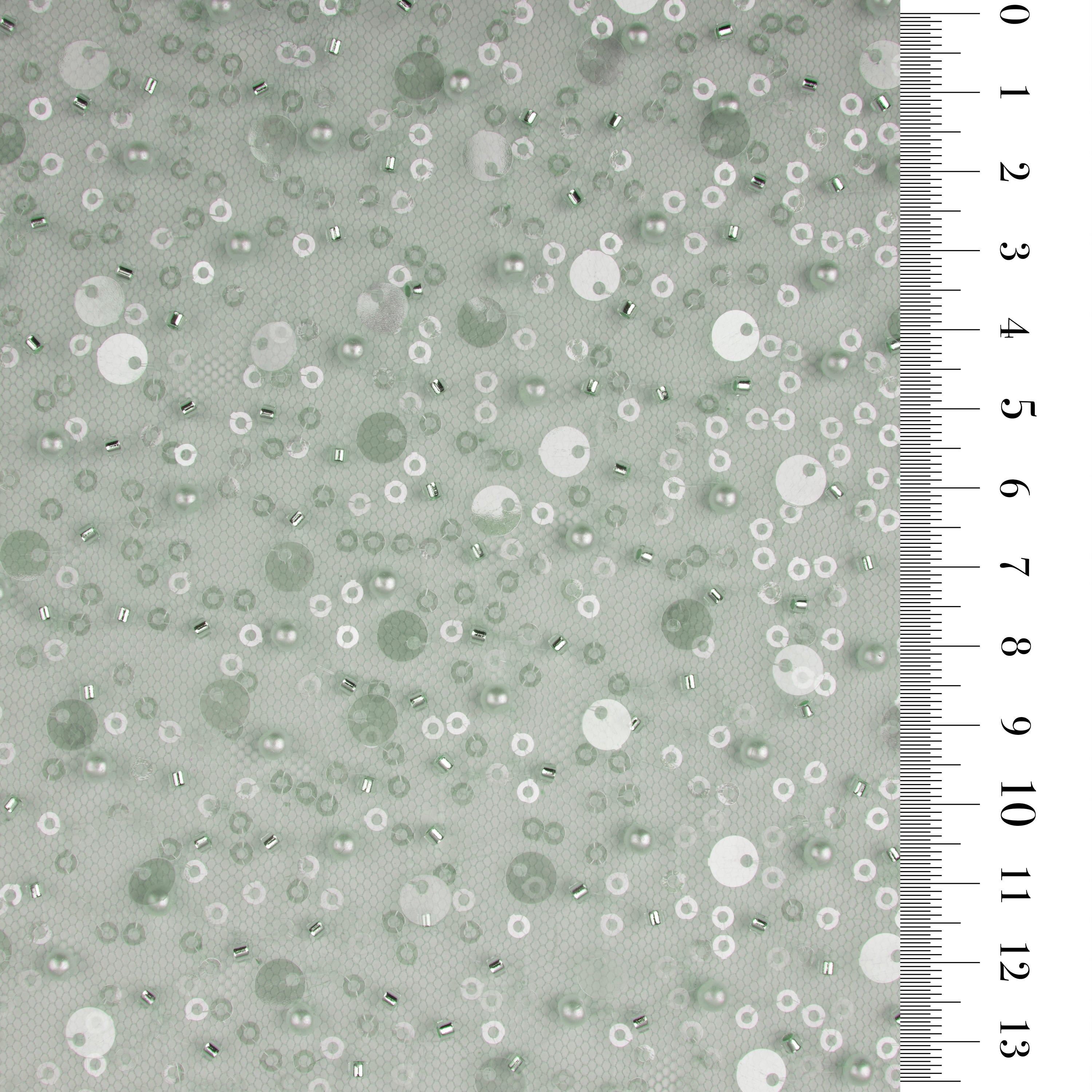 BL-001A DENSE SEquined PEARL AND CUT BEADED FABRIC