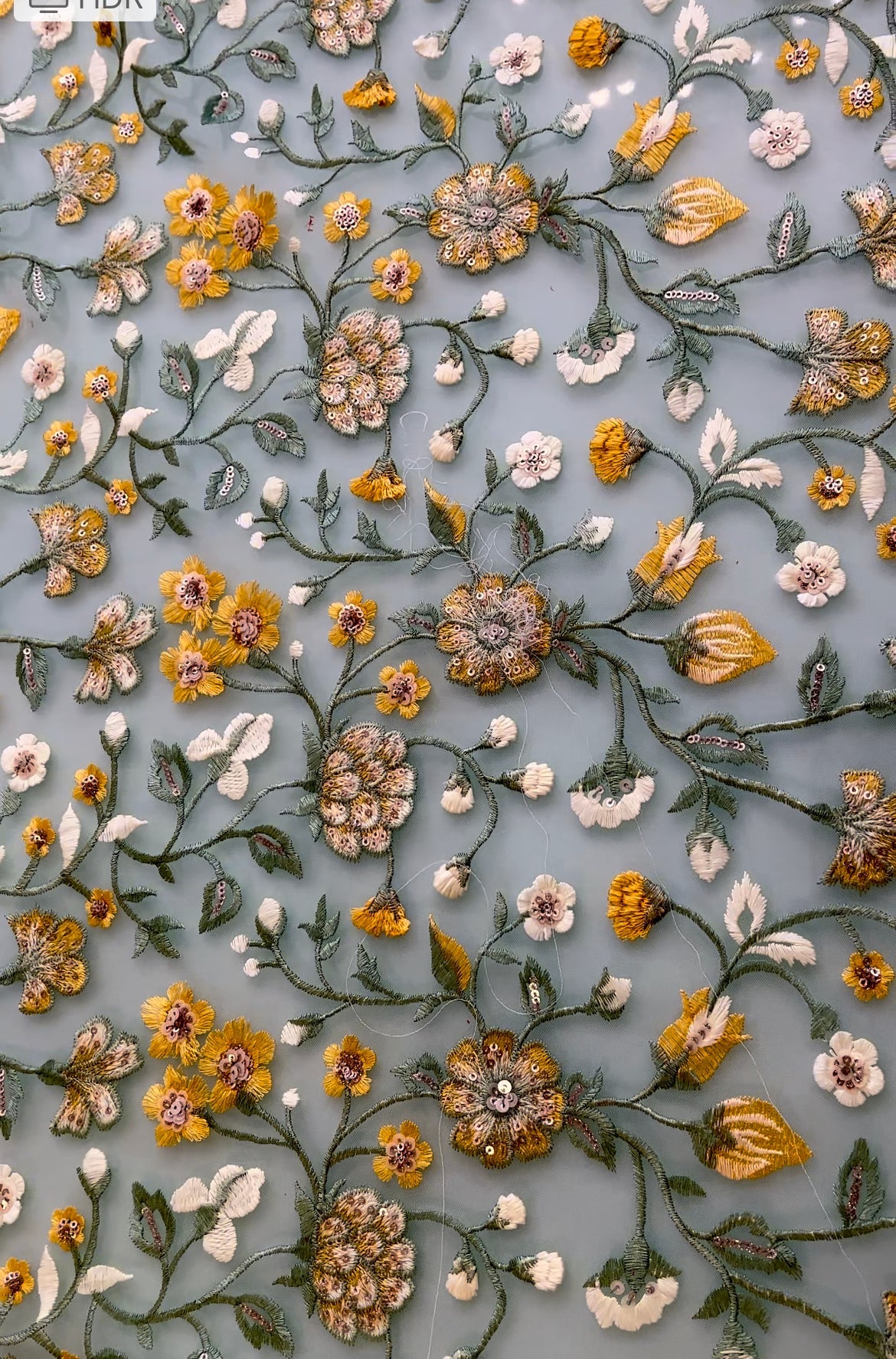 Summer Color Floral Design Colorful Sequin Embroidered Fabric