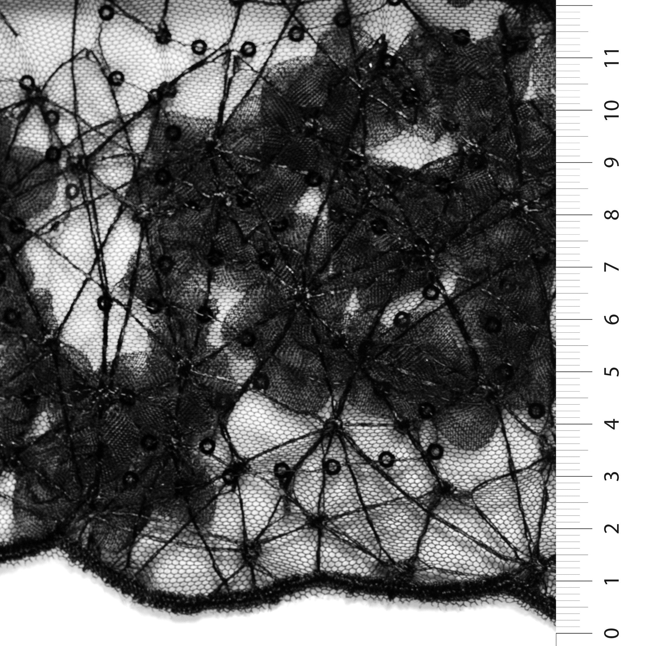 Spider Web Design Sequin Embroidered Fabric