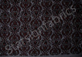 Claret Red Floral Laser Cut Velvet Embroidery Mesh Fabric | Starsign Fabrics