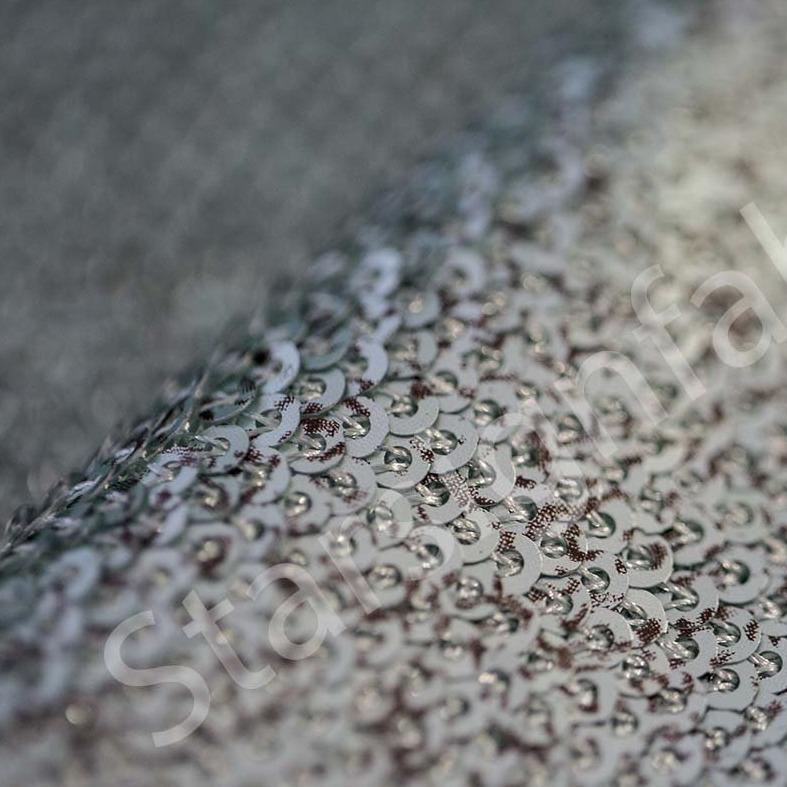 All Shiny Silky Sequined Fabric