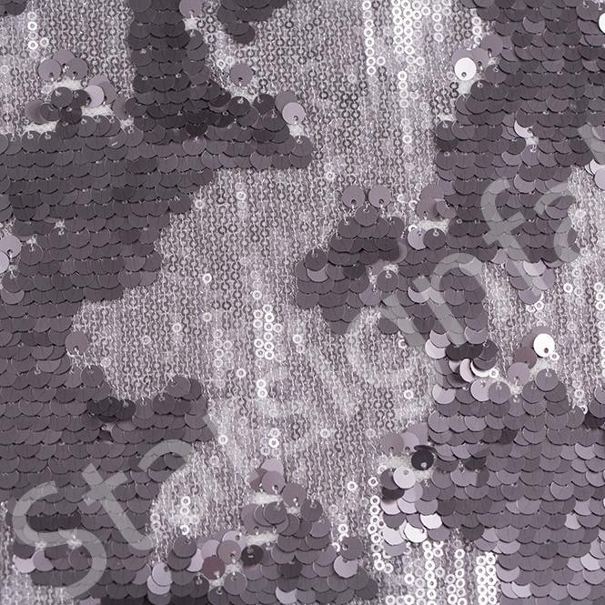 Mink Cluster Design All over Sequin Embroidery Fabric | Starsign Fabrics