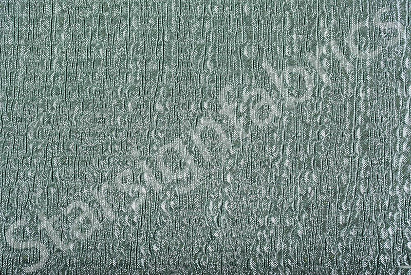 Foil Print Pleated Wrinkle Effect Knitted Fabric